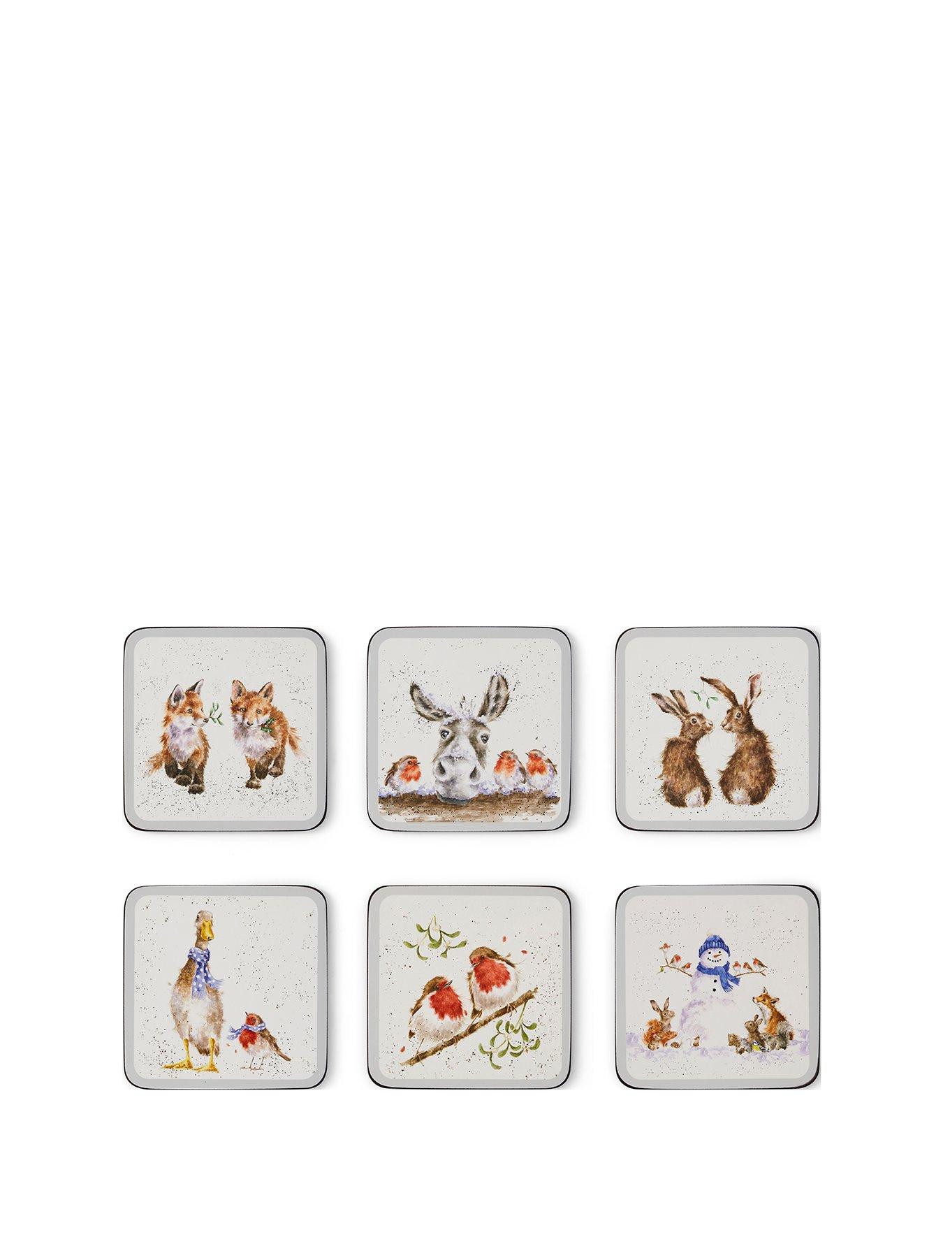 pimpernel-wrendale-christmas-coasters-ndash-set-of-6stillFront