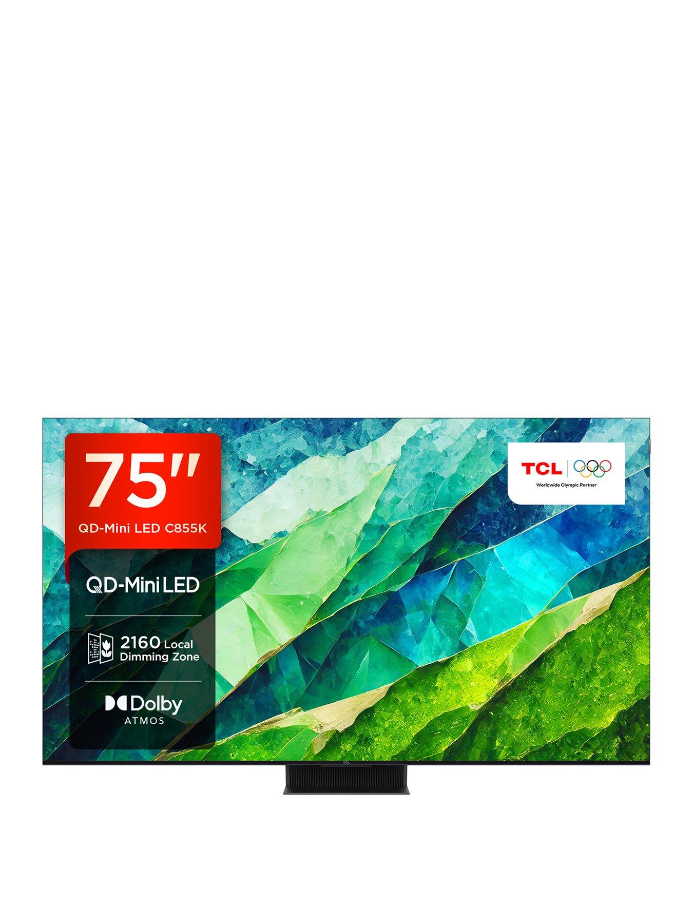 tcl-tcl-75c855k-75-inch-4k-144hz-qd-mini-led-google-tv-with-game-master-pro-30front