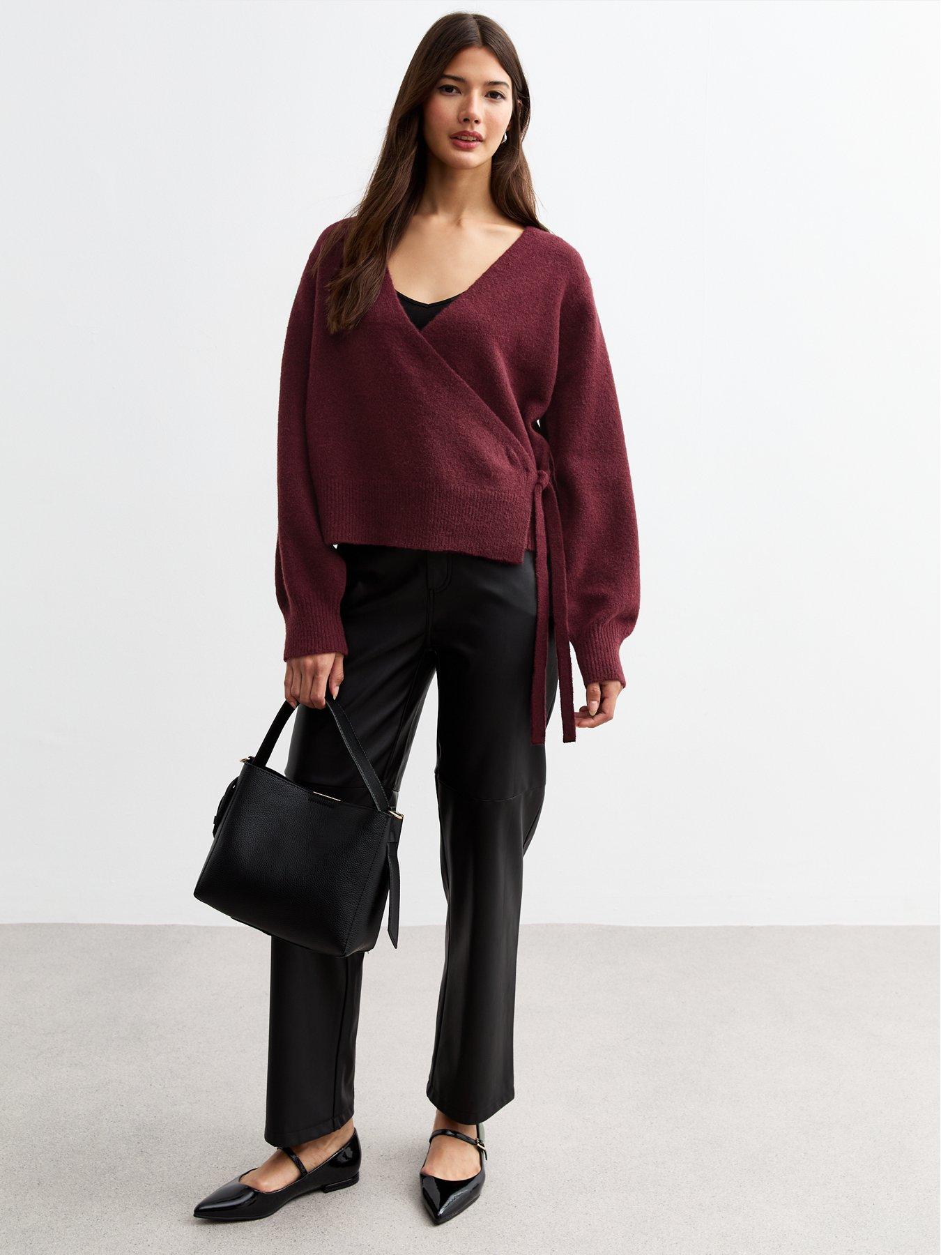 new-look-burgundy-knit-wrap-jumperback