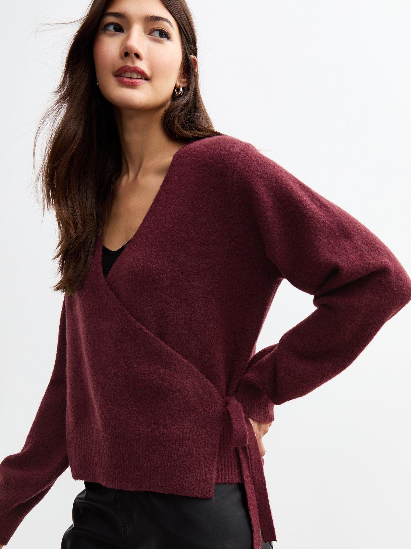 new-look-burgundy-knit-wrap-jumperoutfit