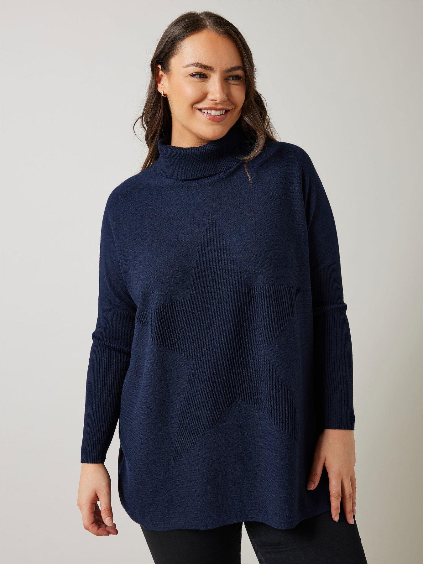 evans-star-stitch-oversized-jumper-blue