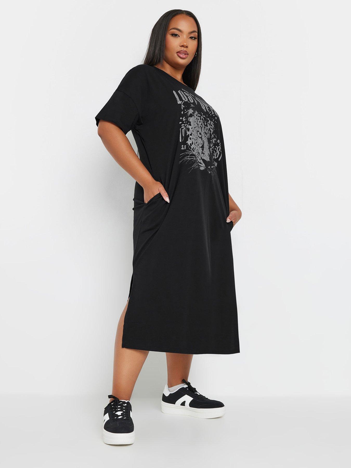 Yours Curve Throw On Dress - Black