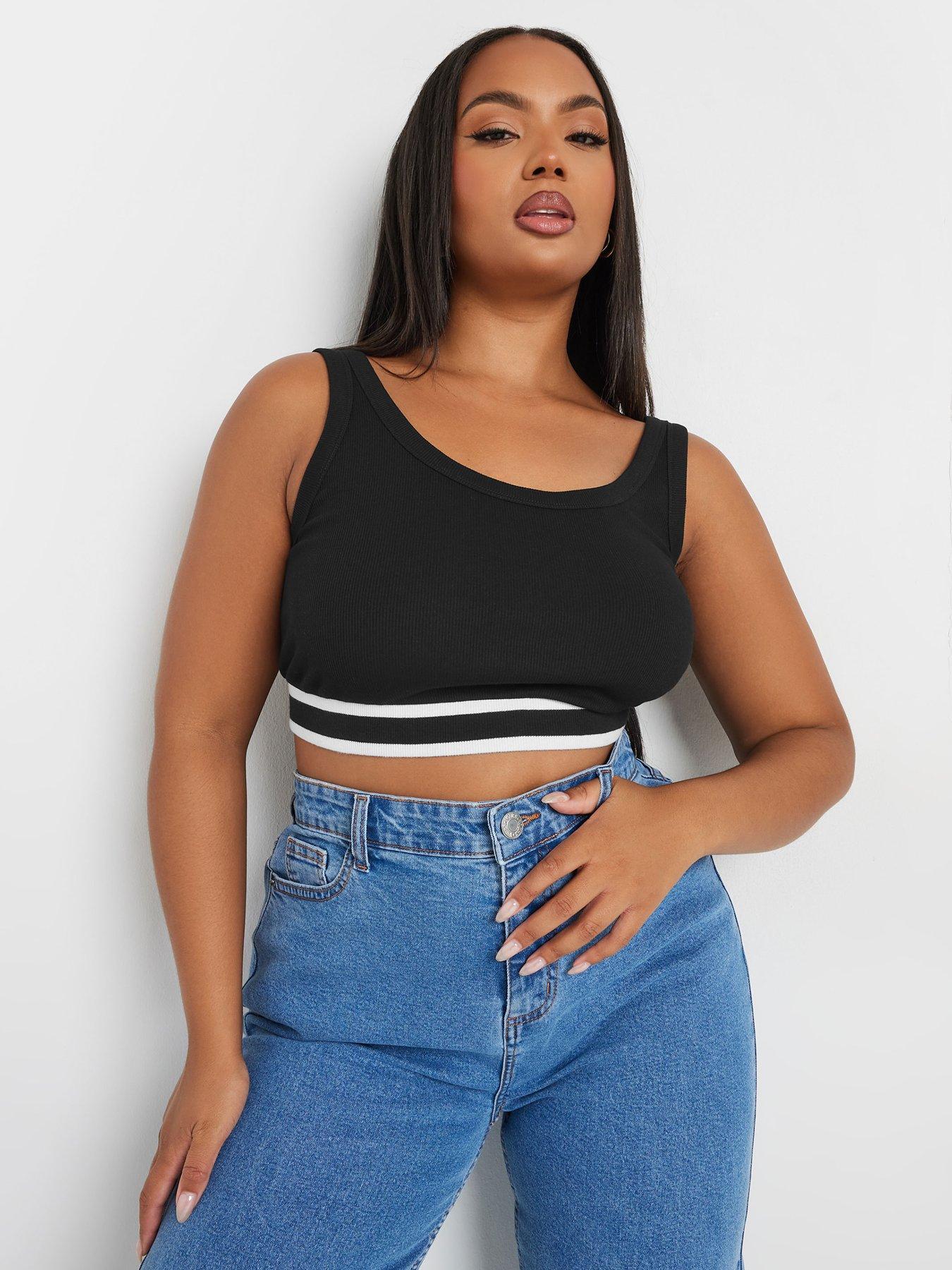 yours-curve-2-pack-sports-rib-bralette-blackoutfit