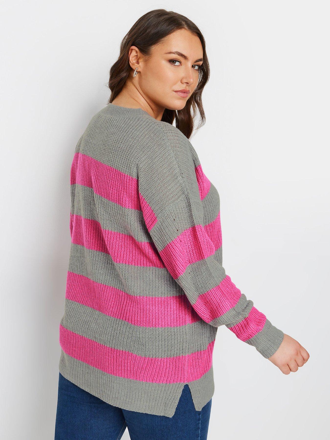 yours-curve-striped-drop-shoulder-jumperstillFront