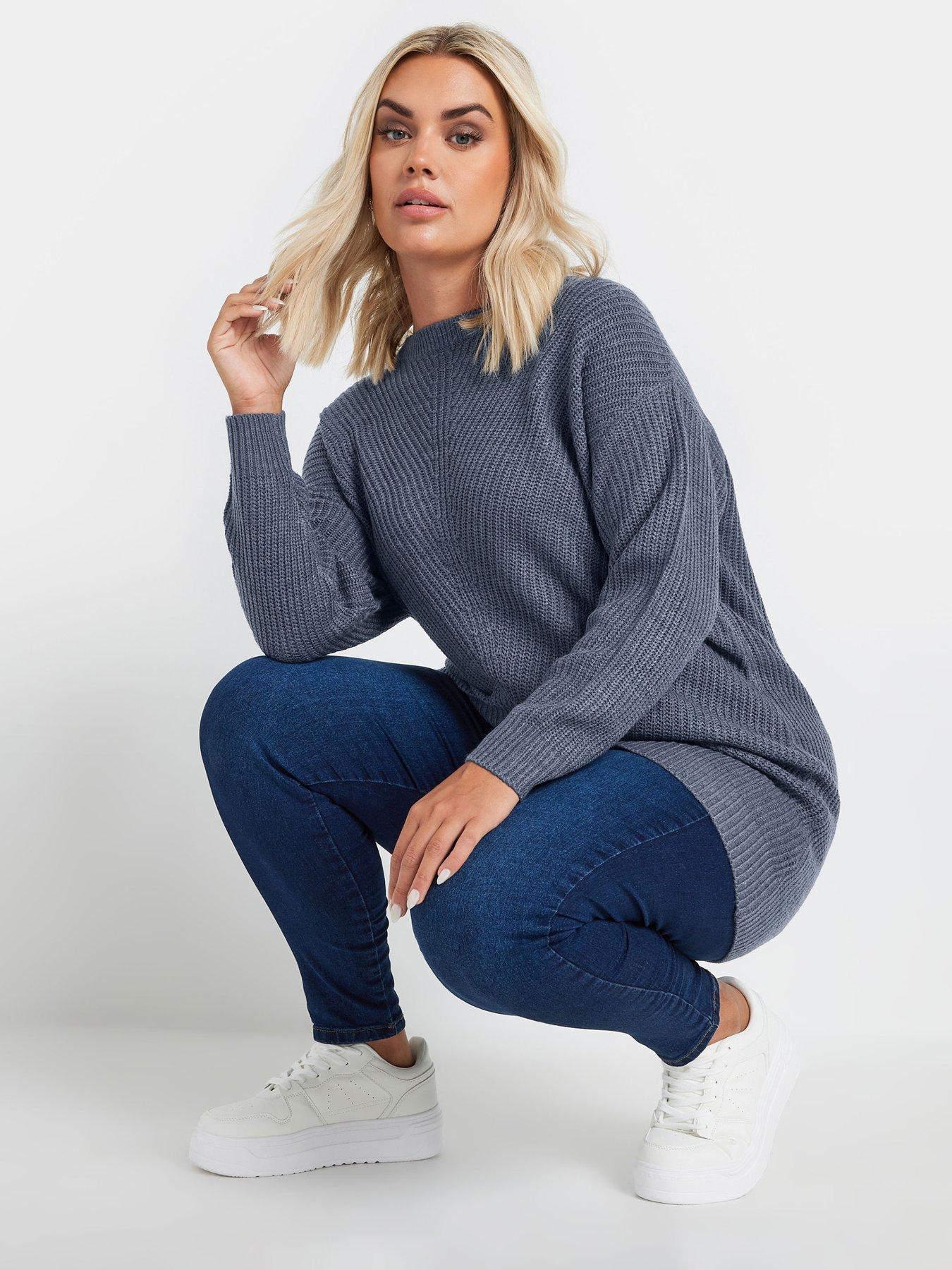 yours-curve-essential-jumper-blueoutfit