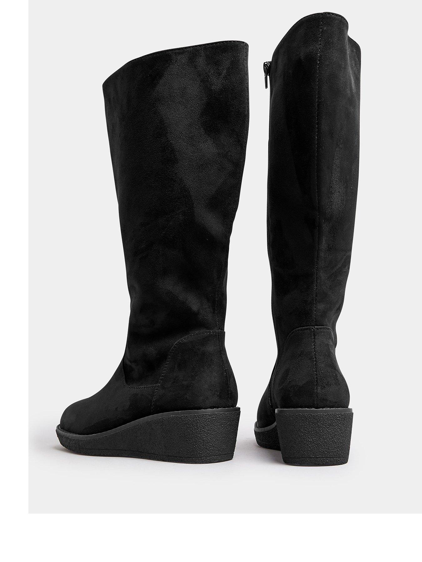 yours-extra-wide-fit-wedge-knee-boot-blackback