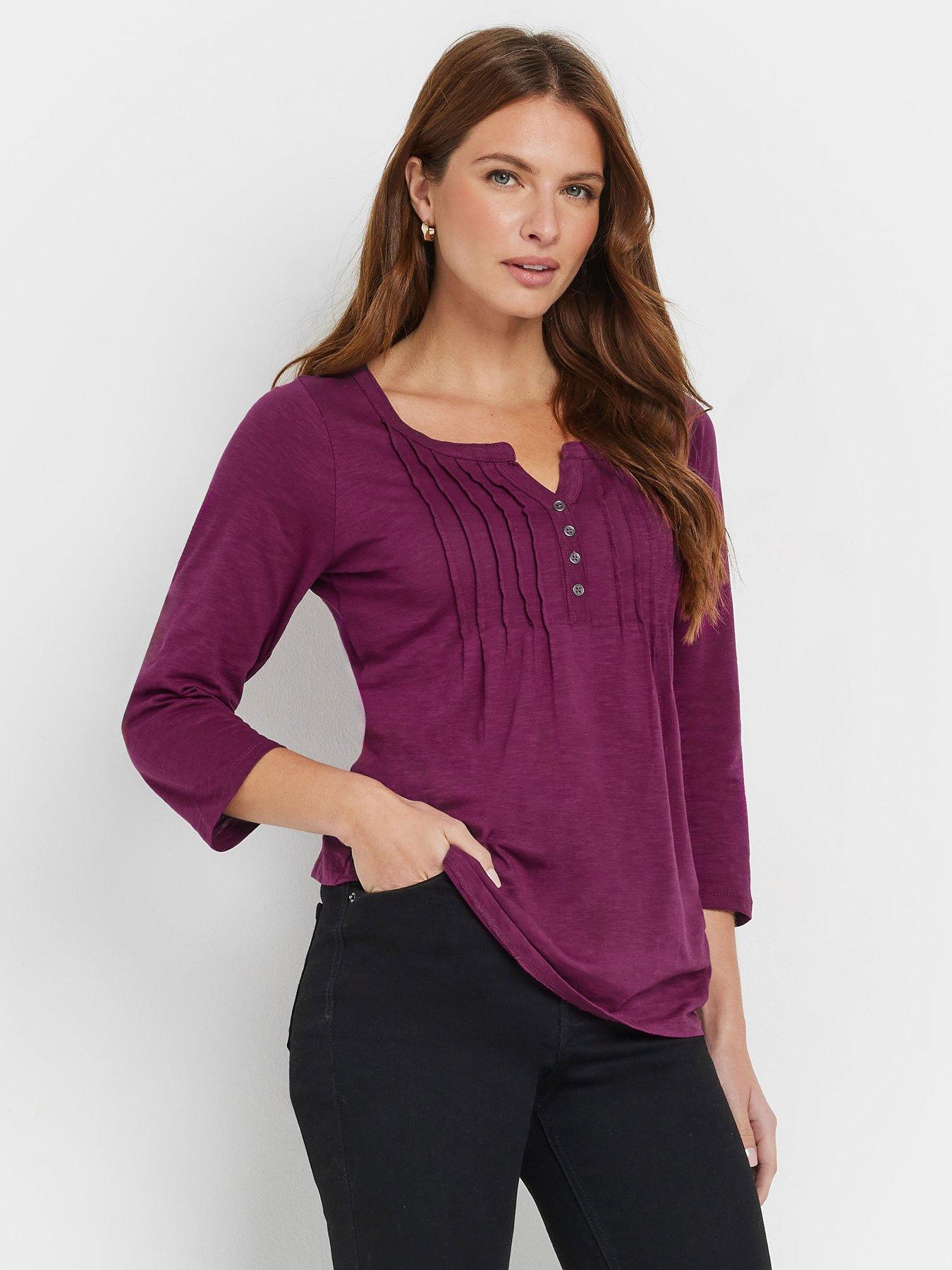 mco-34-sleeve-cotton-henley-top-pink