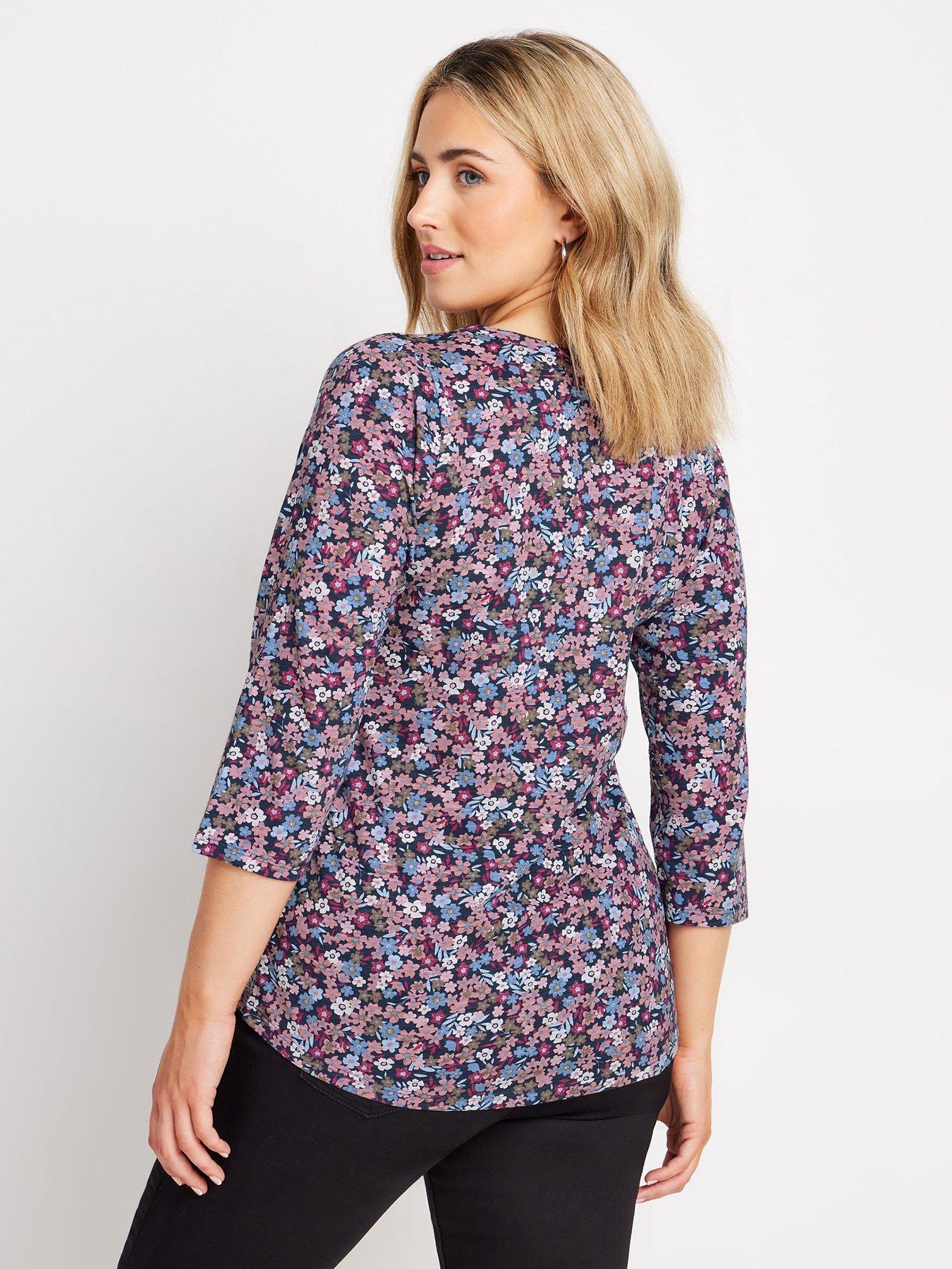 mco-floral-34-sleeve-henley-topstillFront