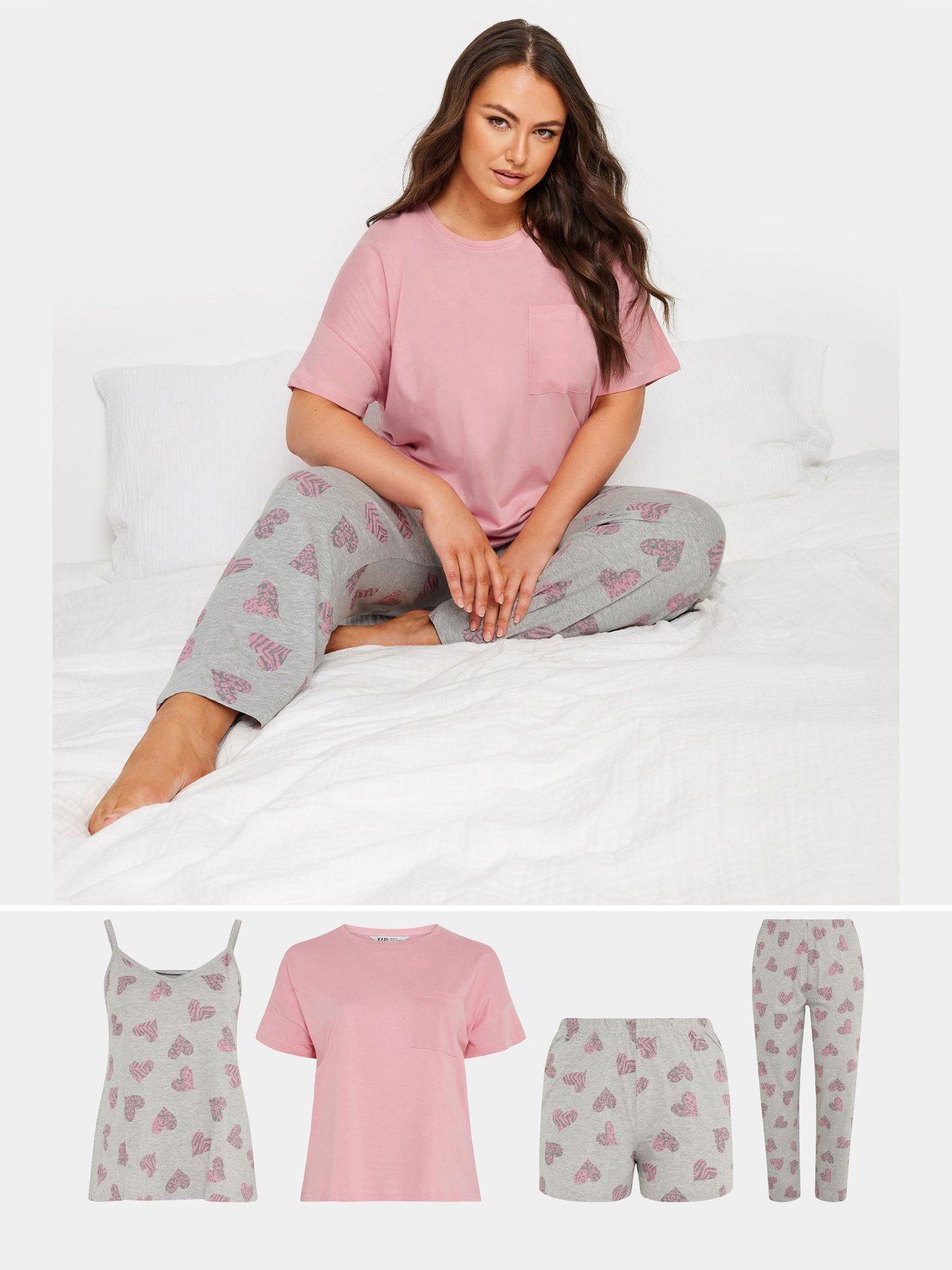 yours-curve-4-pack-eat-sleep-dream-cami-pj-setfront