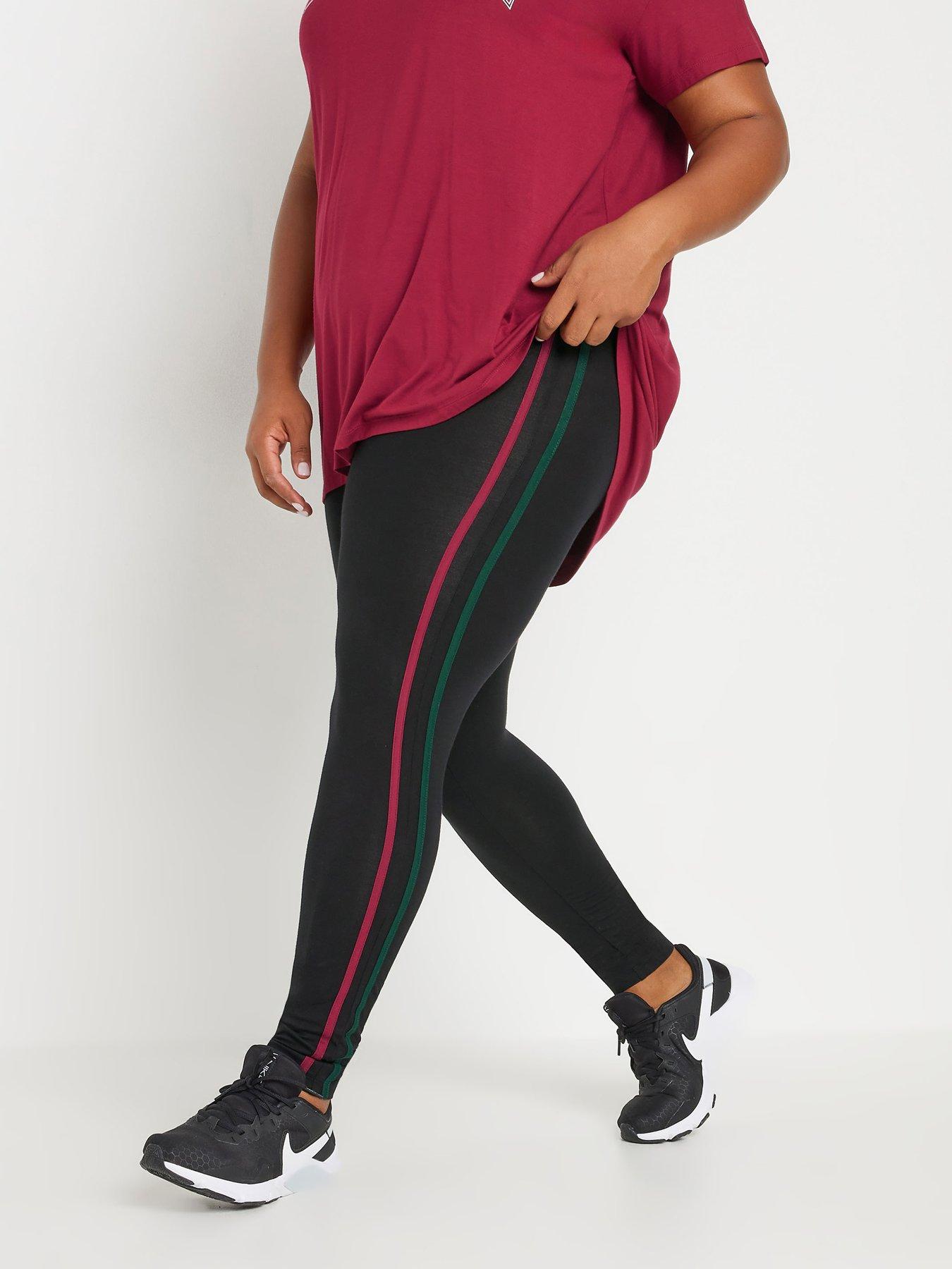 yours-curve-side-stripe-active-leggings