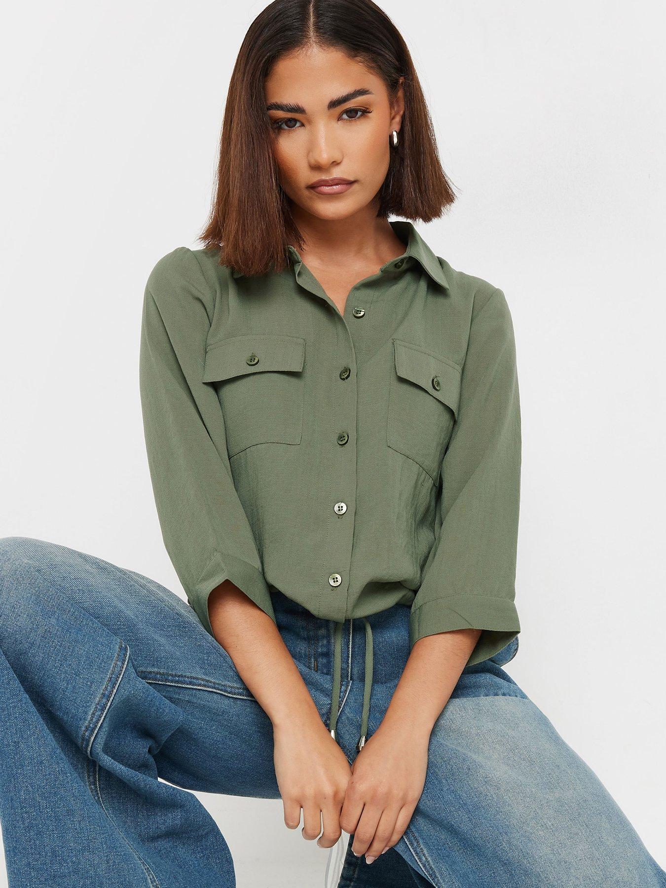 pixiegirl-petite-drawcord-long-sleeve-shirt-green