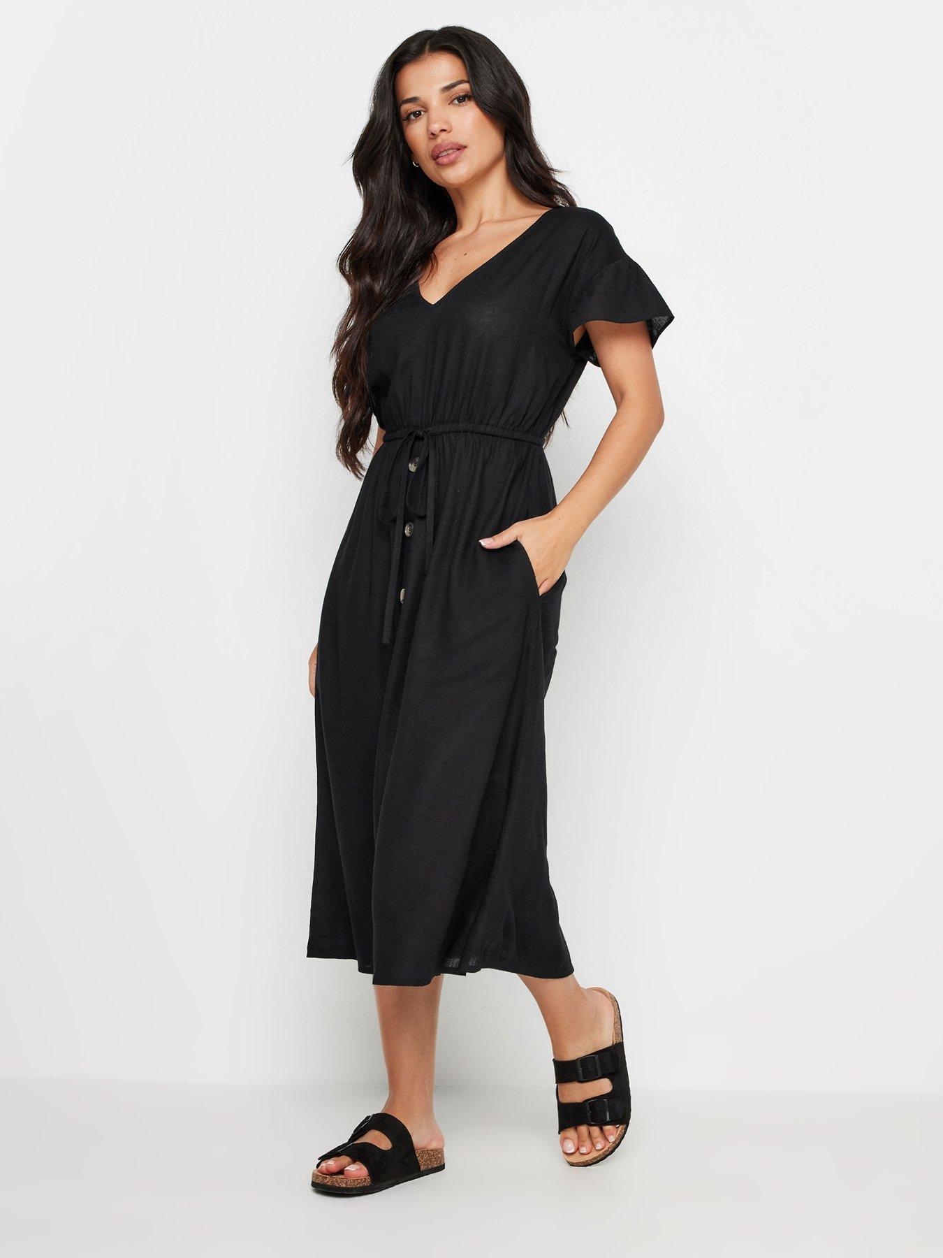 pixiegirl-petite-frill-sleeve-tie-maxi-dress-blackback