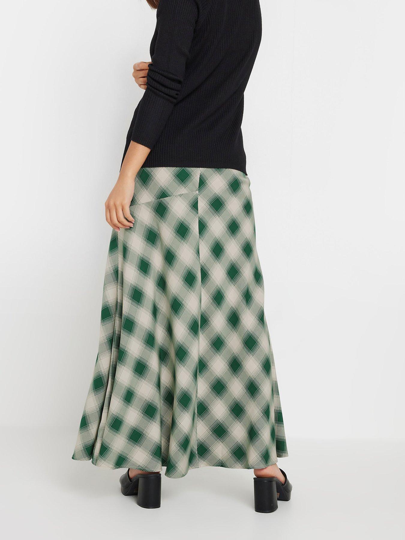 pixiegirl-petite-blurred-check-maxi-skirtstillFront