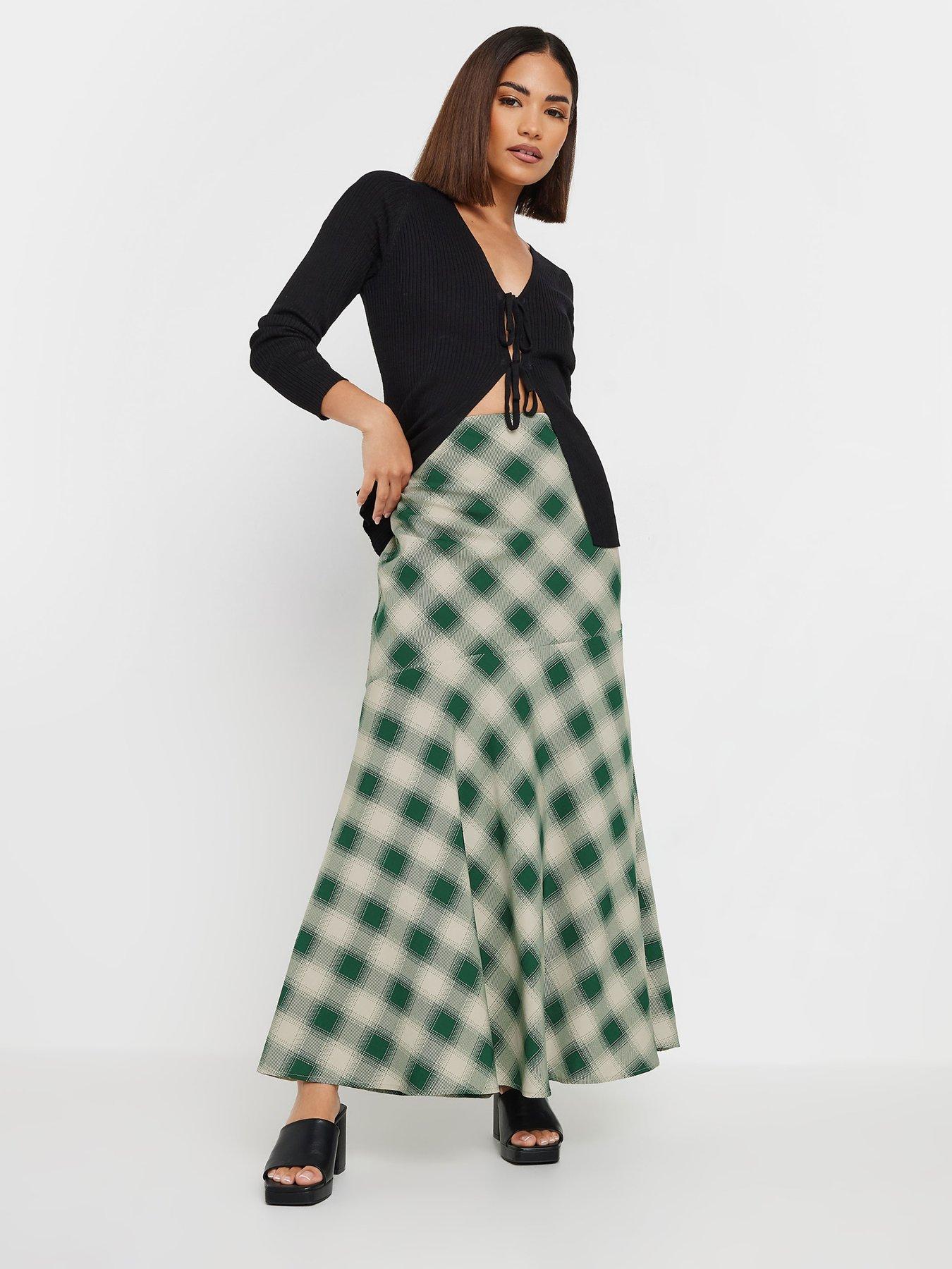 pixiegirl-petite-blurred-check-maxi-skirtback