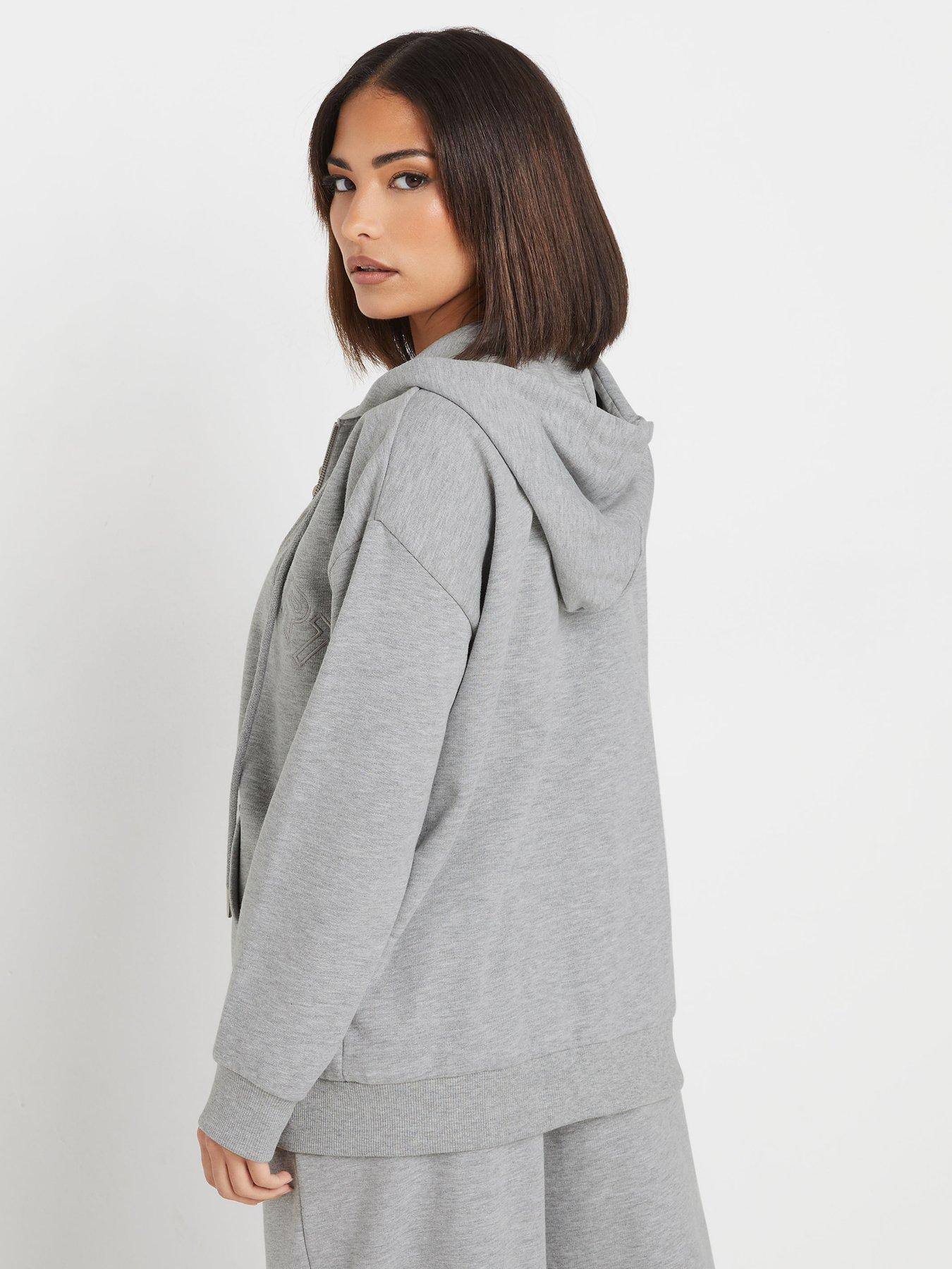 pixiegirl-petite-casual-sport-zip-through-hoodie-greystillFront