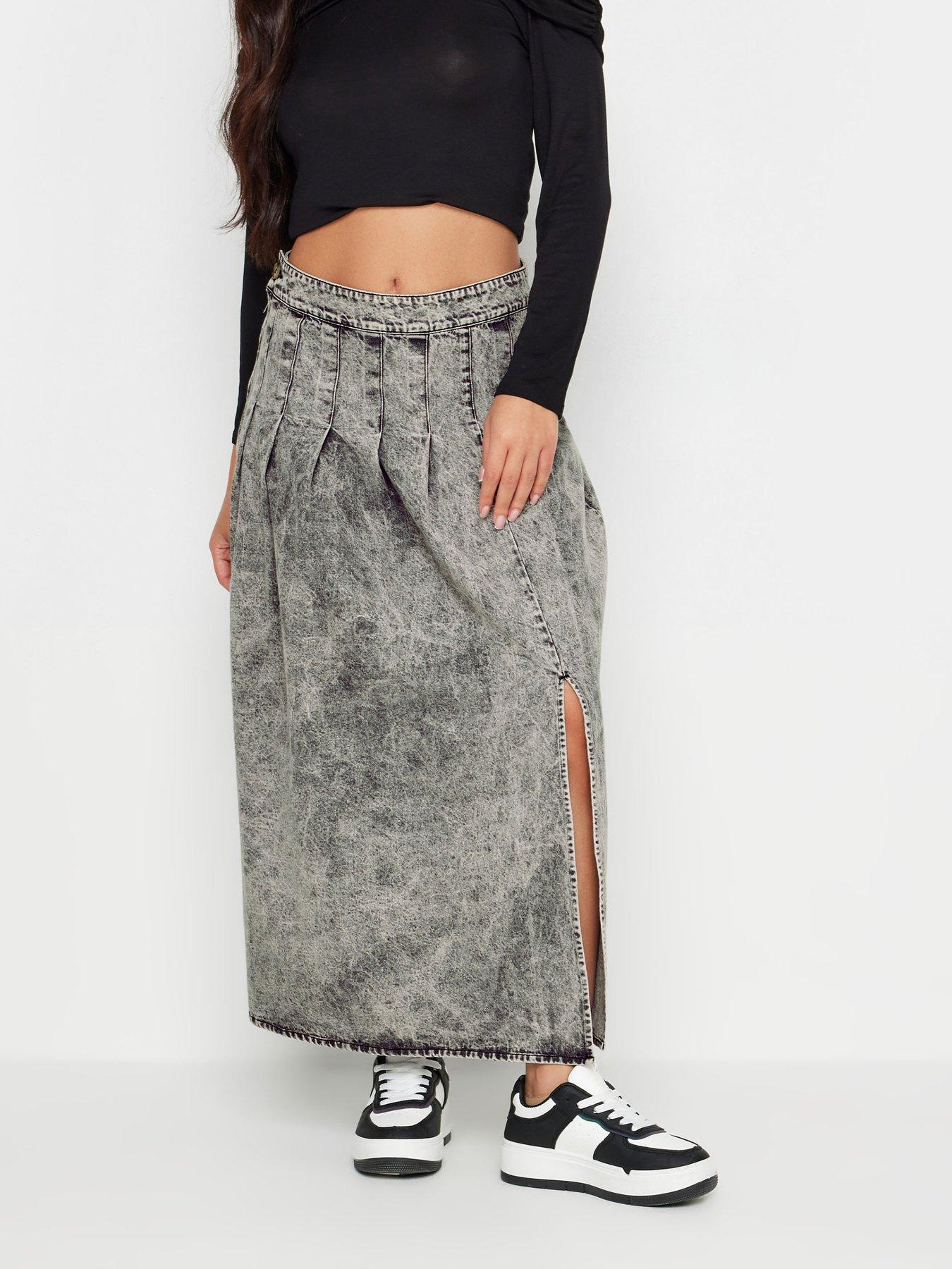 pixiegirl-petite-acid-wash-pleated-midi-skirt