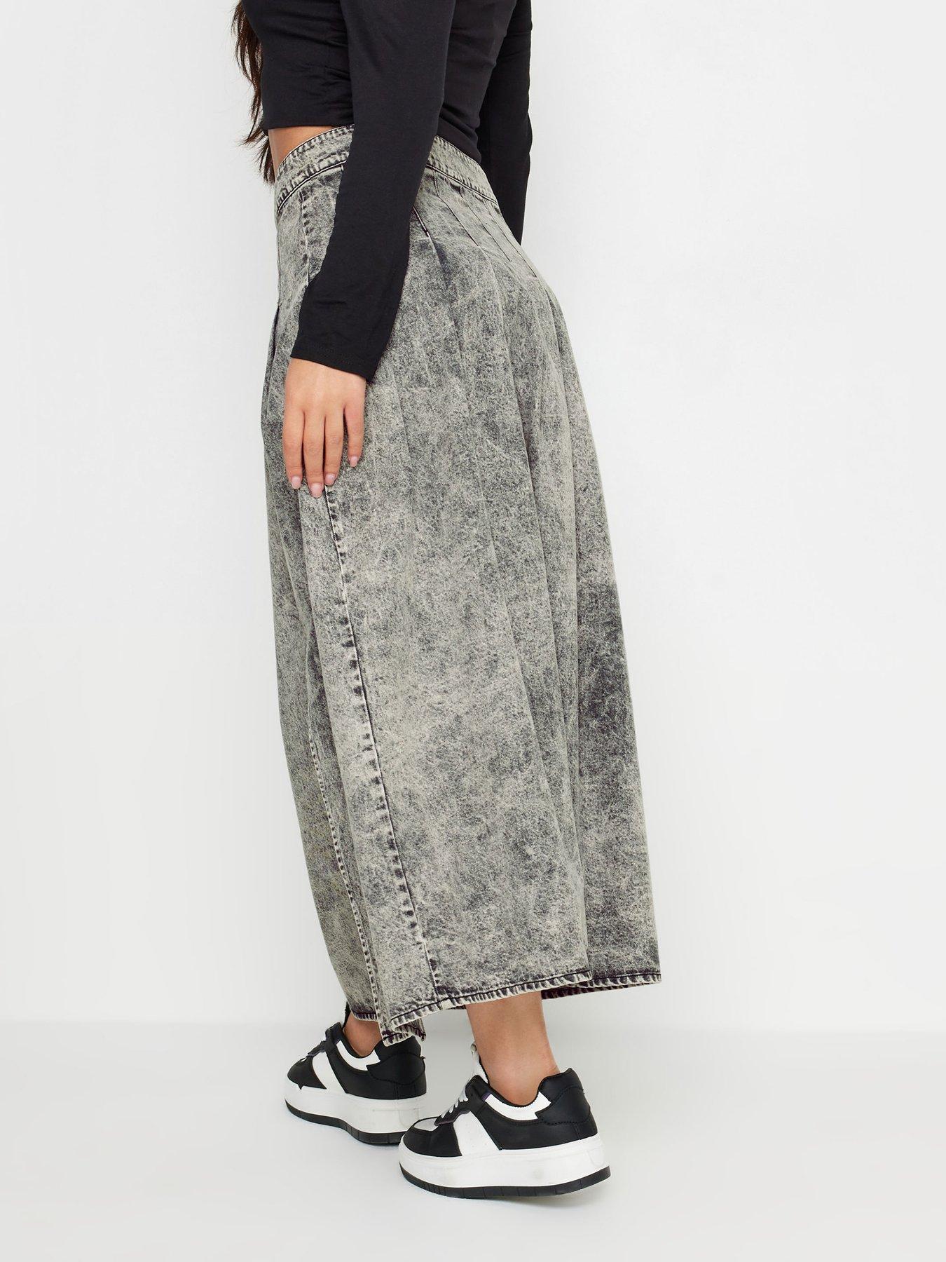 pixiegirl-petite-acid-wash-pleated-midi-skirtstillFront