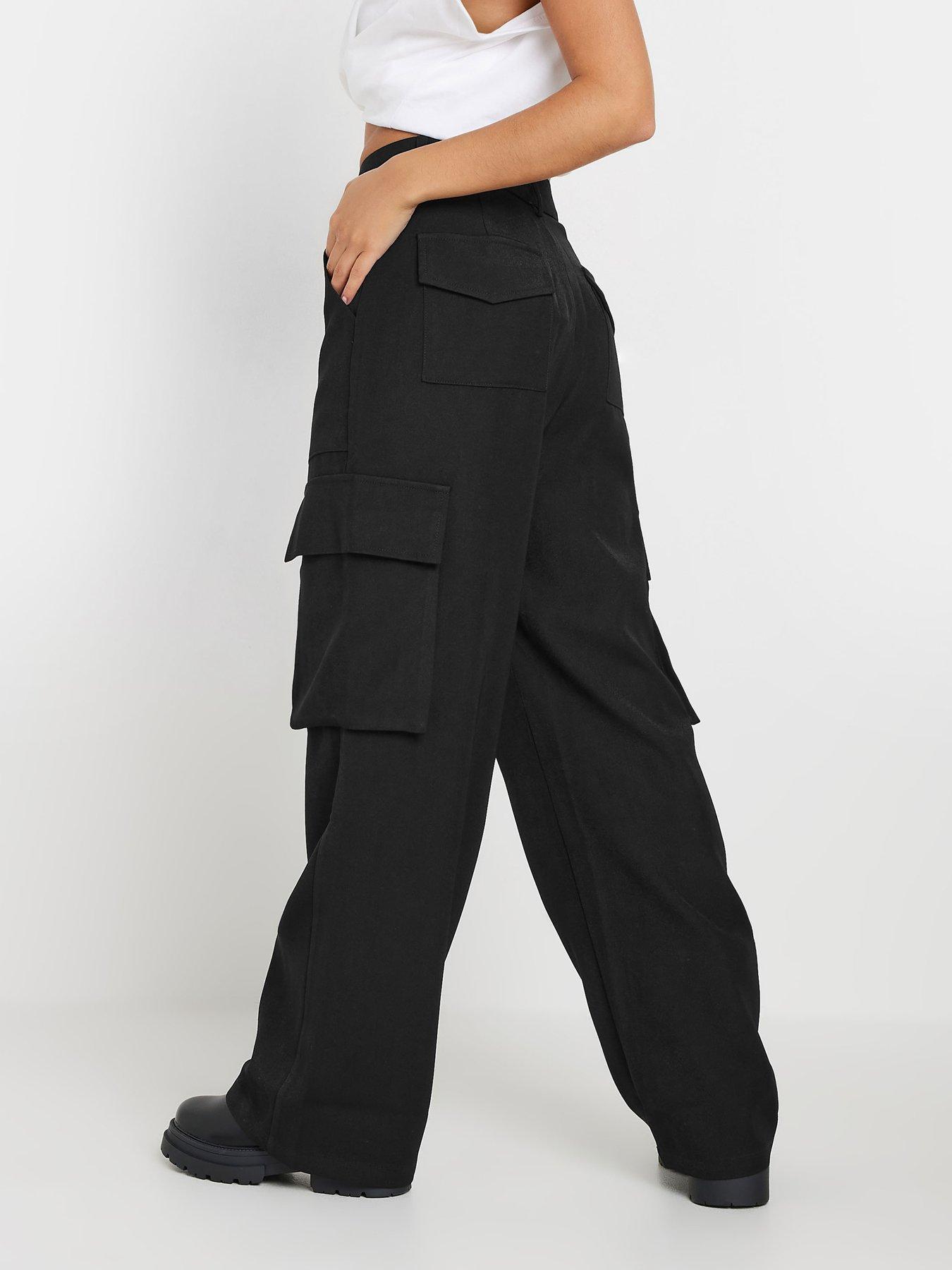 pixiegirl-petite-utility-wide-leg-trousers-blackstillFront