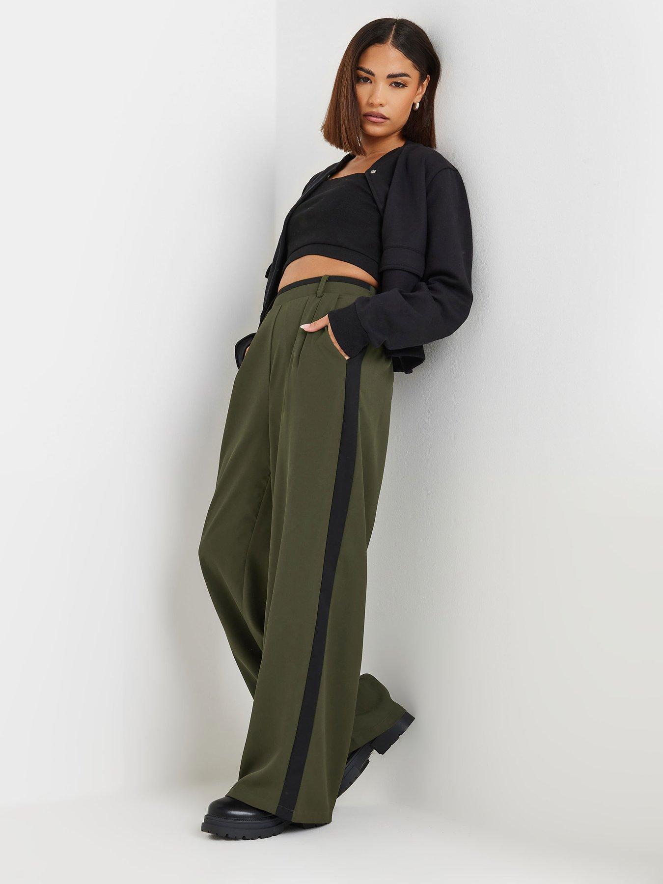 pixiegirl-petite-side-stripe-contrast-wide-leg-trousers-greenback