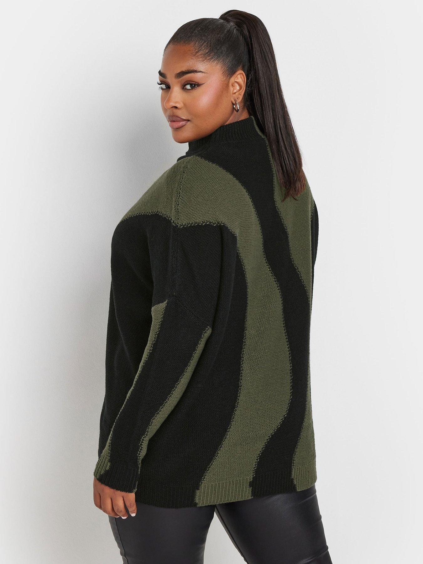 yours-curve-oversized-colourblock-swirl-jumperstillFront