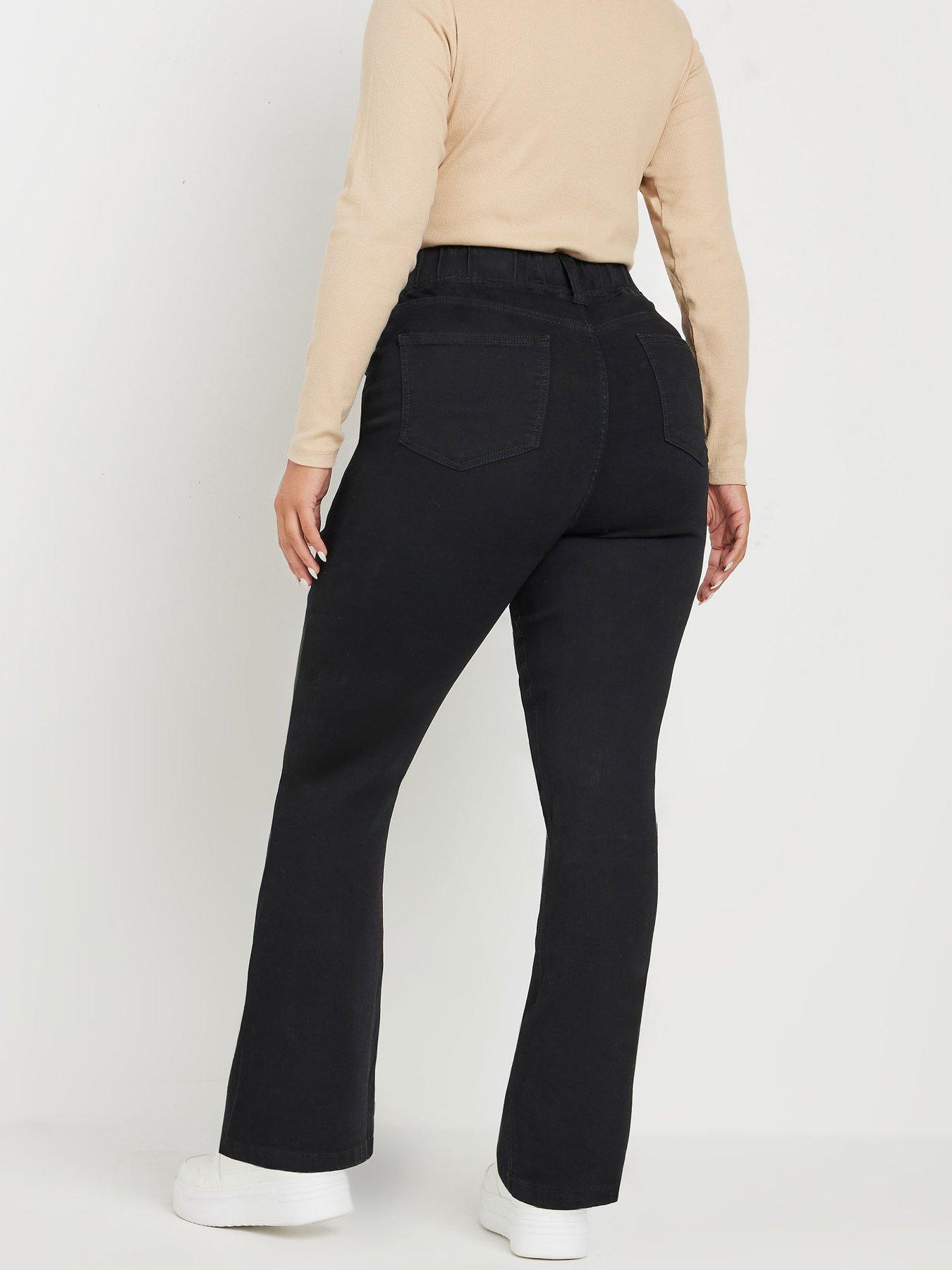 yours-curve-flare-jegging-blackstillFront