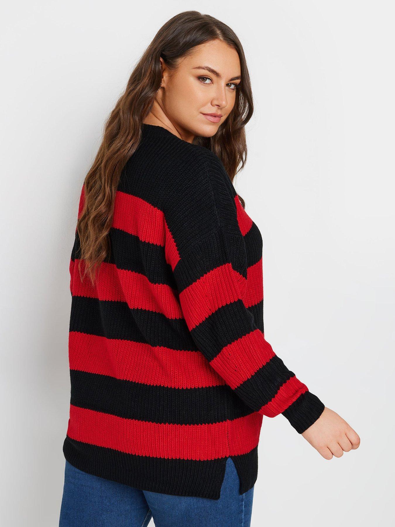 yours-curve-striped-drop-shoulder-jumperstillFront