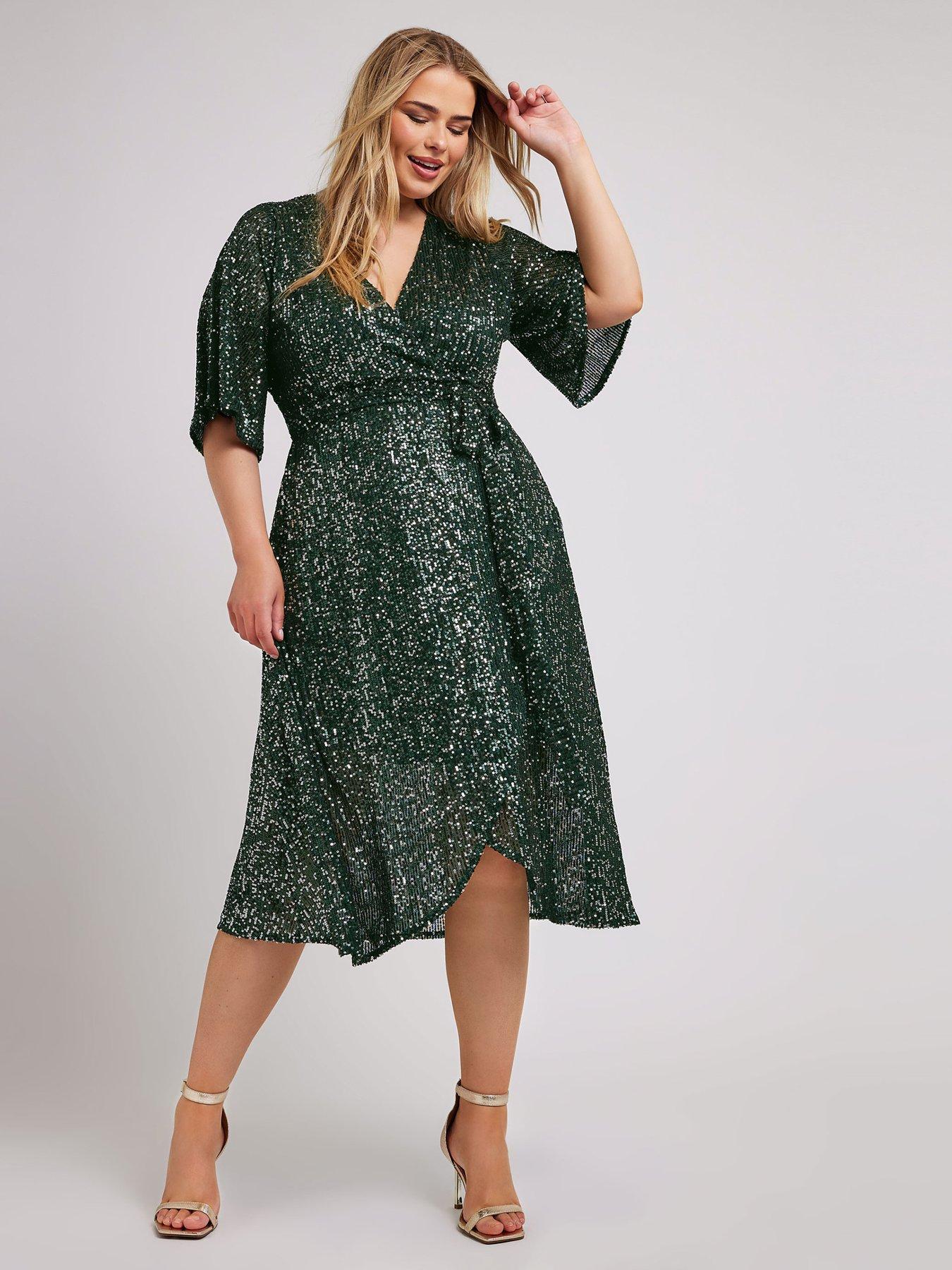 yours-curve-sequin-wrap-tulip-dress-greenback