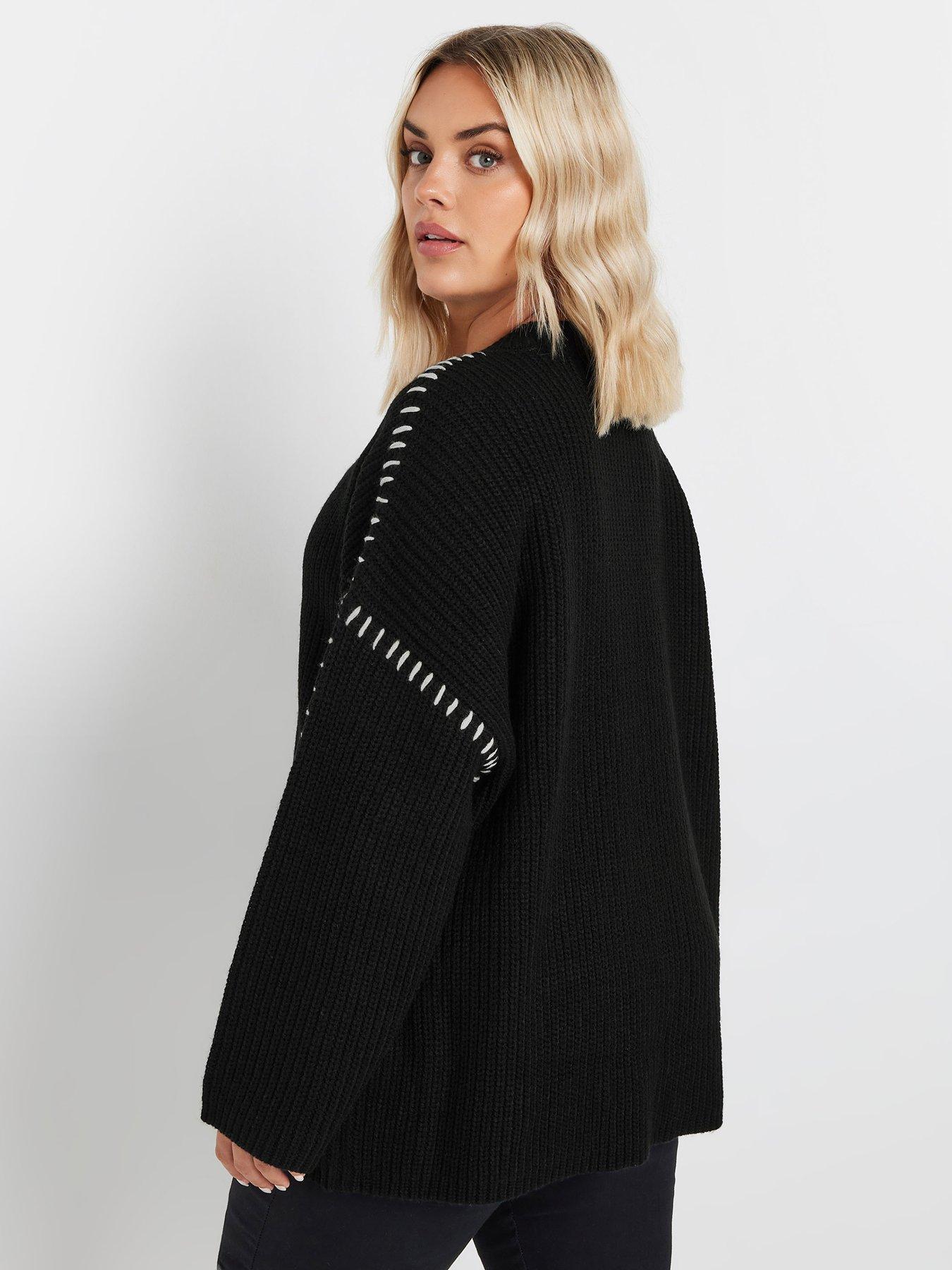 yours-curve-blanket-stitch-jumper-blackstillFront