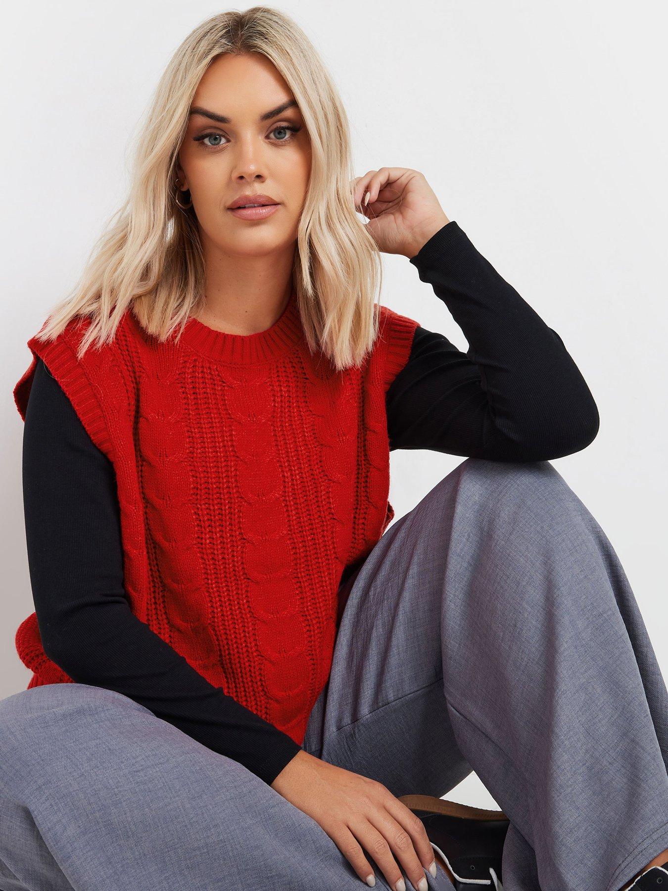 yours-curve-cropped-cable-vest-redoutfit