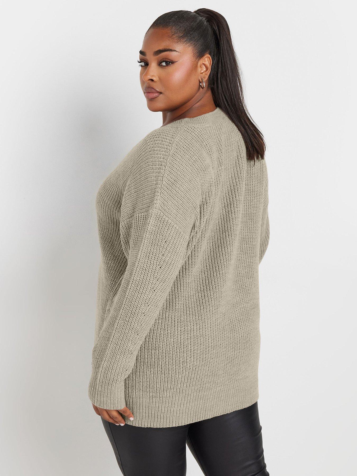 yours-curve-drop-shoulder-v-neck-jumperstillFront