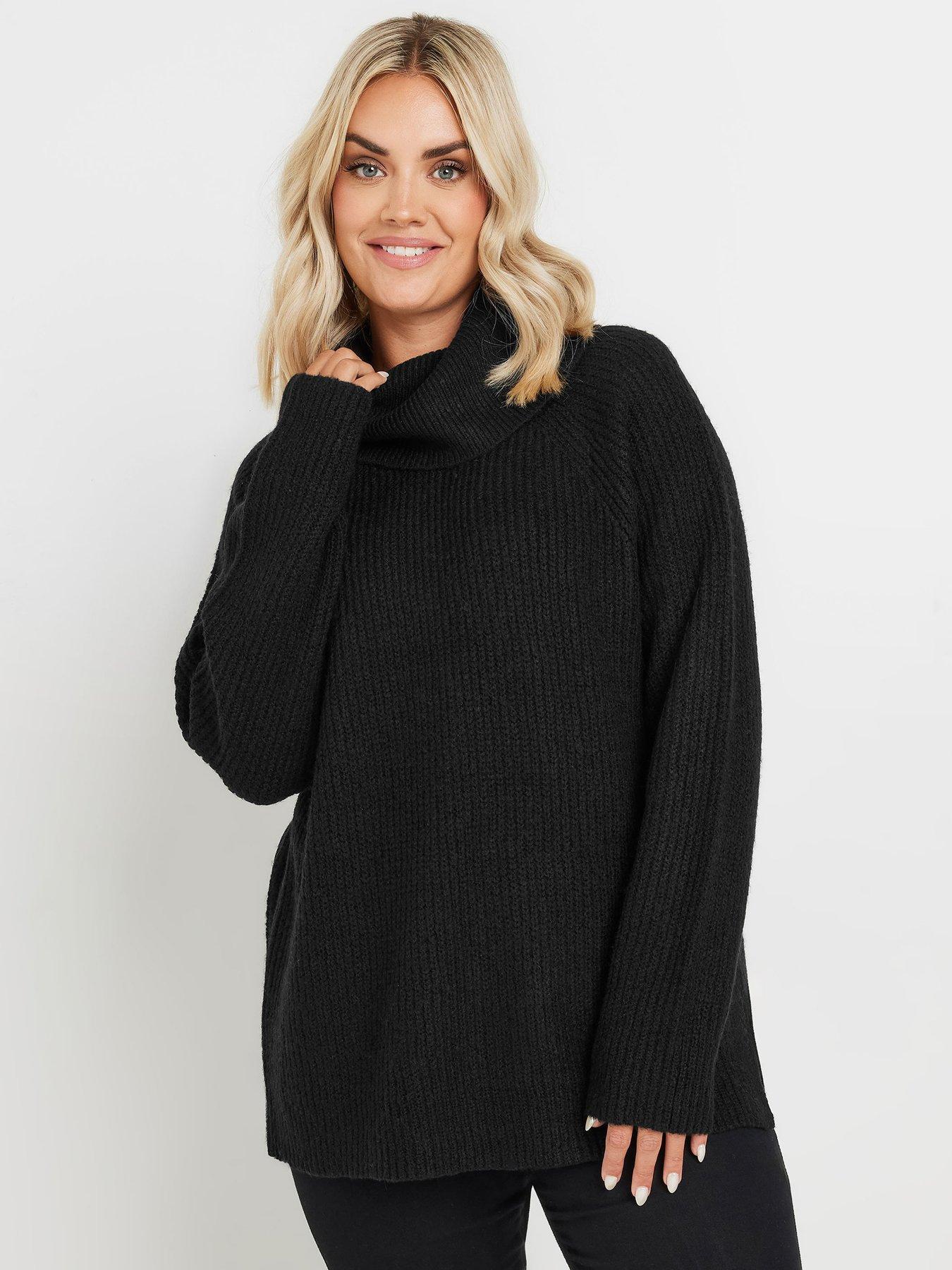 yours-curve-roll-neck-jumper-black