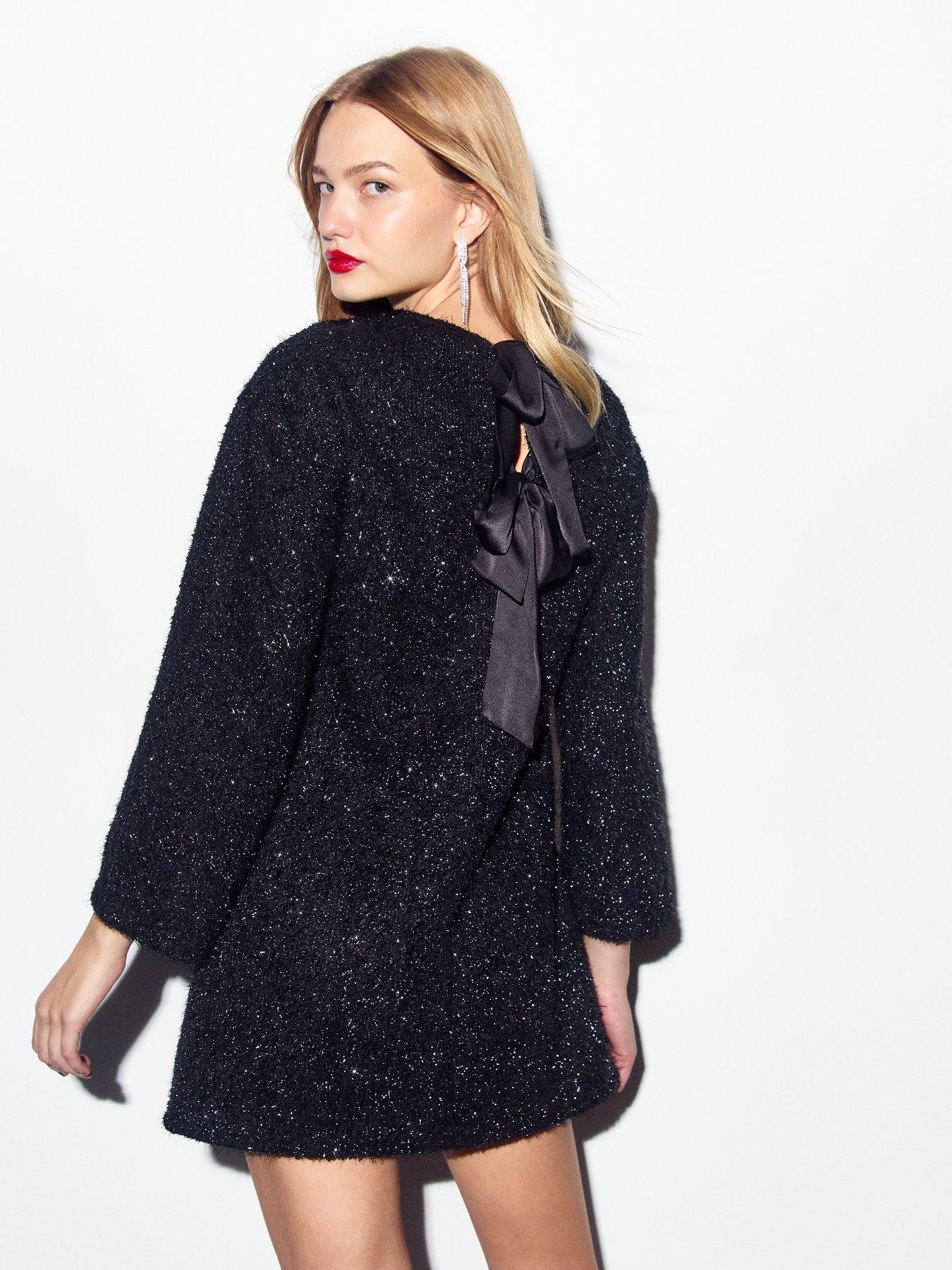 new-look-bow-back-tinsel-long-sleeve-mini-dress-blackstillFront