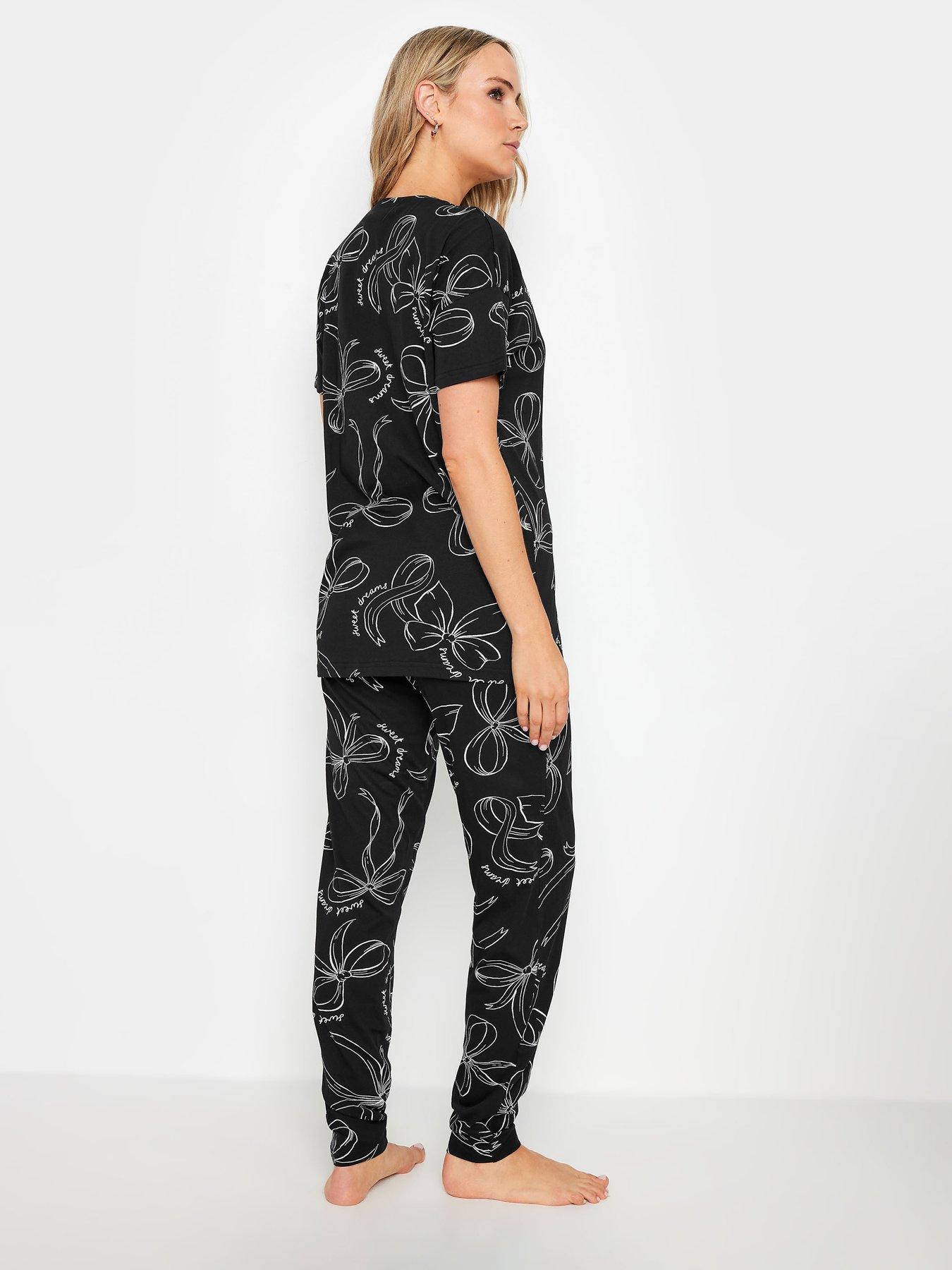 long-tall-sally-tall-sketchy-bows-tapered-pj-set-blackstillFront