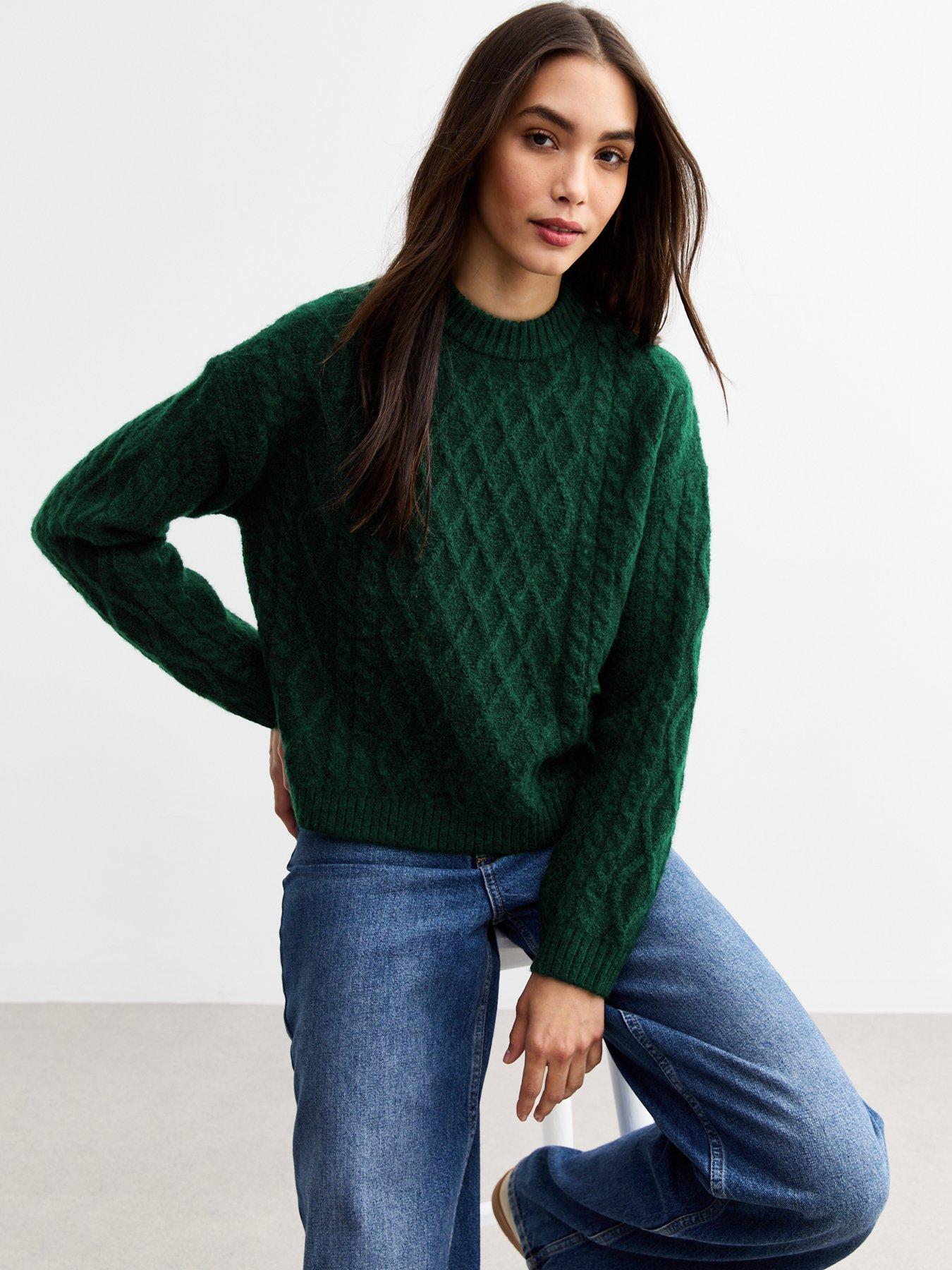 new-look-cable-knit-jumper-dark-green