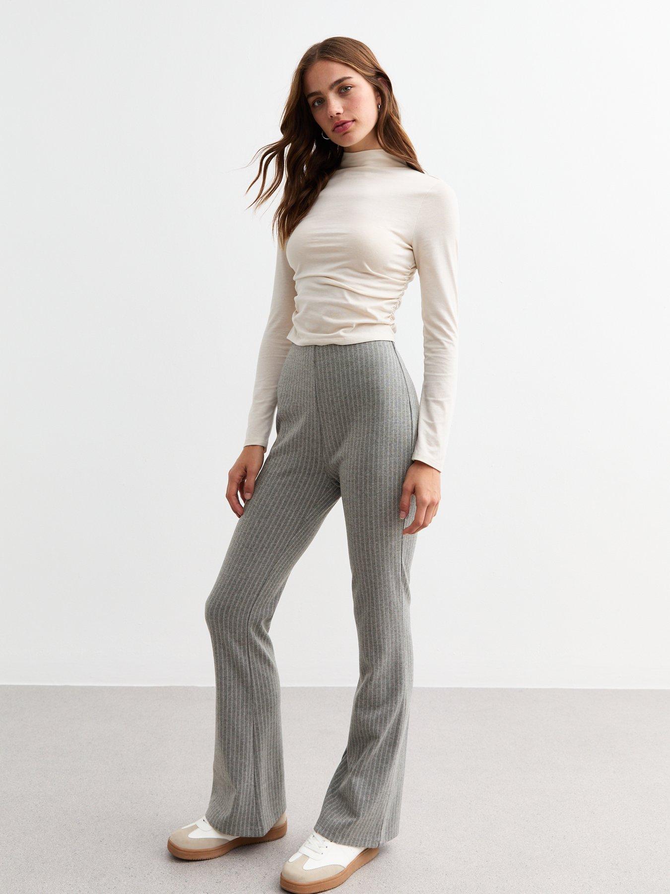 new-look-pinstriped-flared-trousers-grey