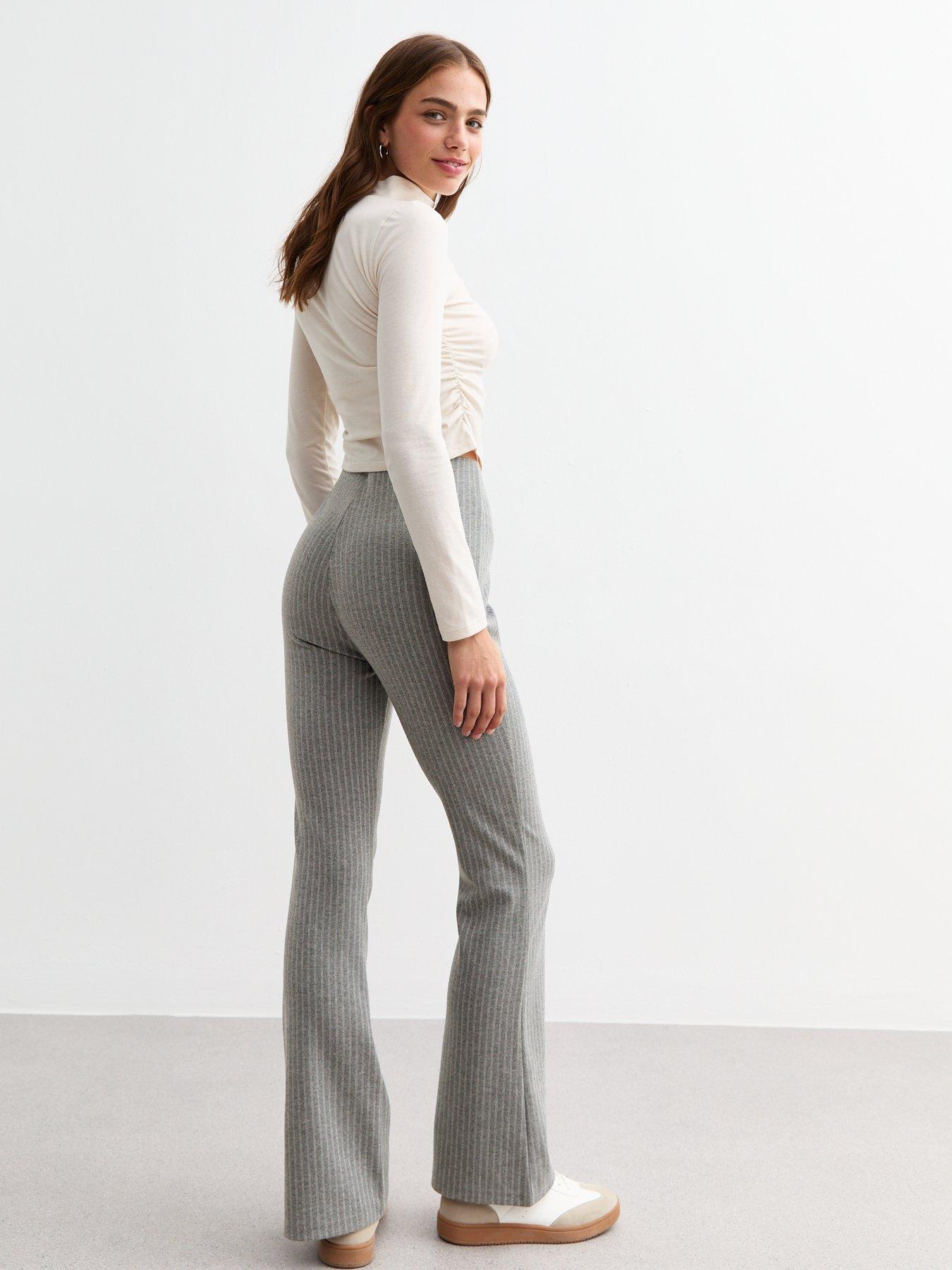 new-look-pinstriped-flared-trousers-greystillFront