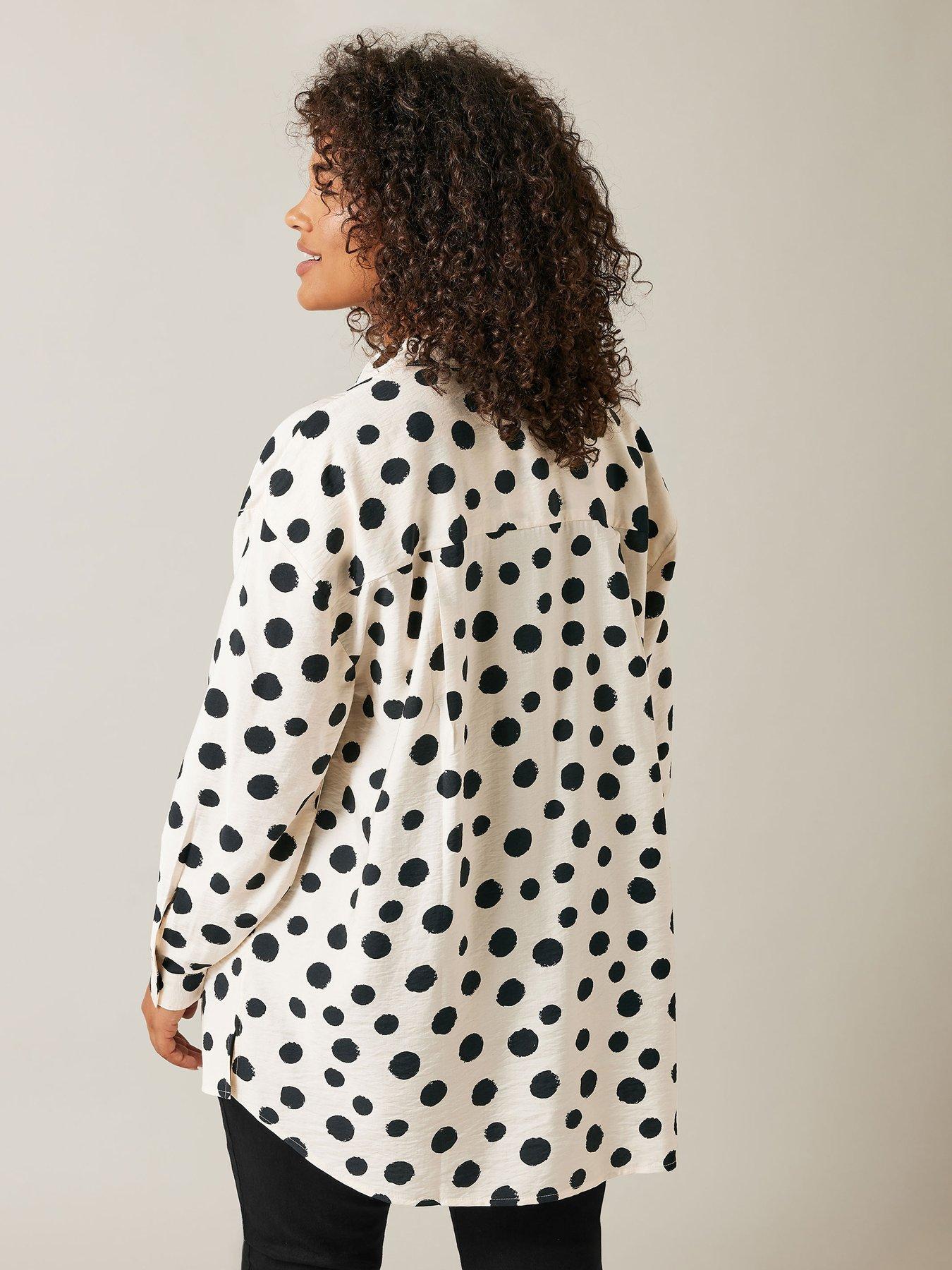 evans-oversized-spot-print-shirtstillFront