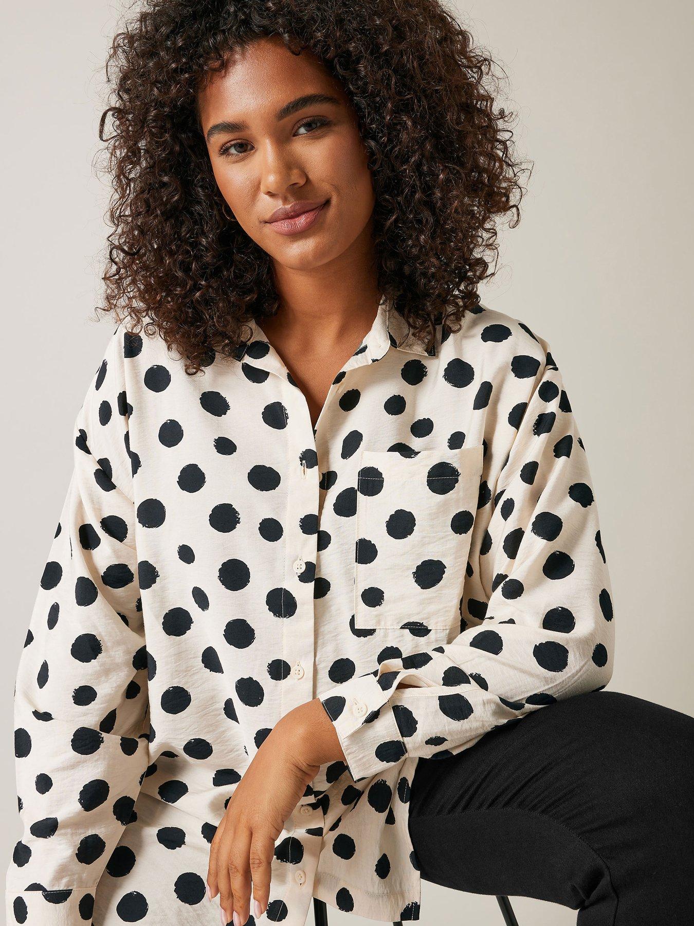 evans-oversized-spot-print-shirtoutfit