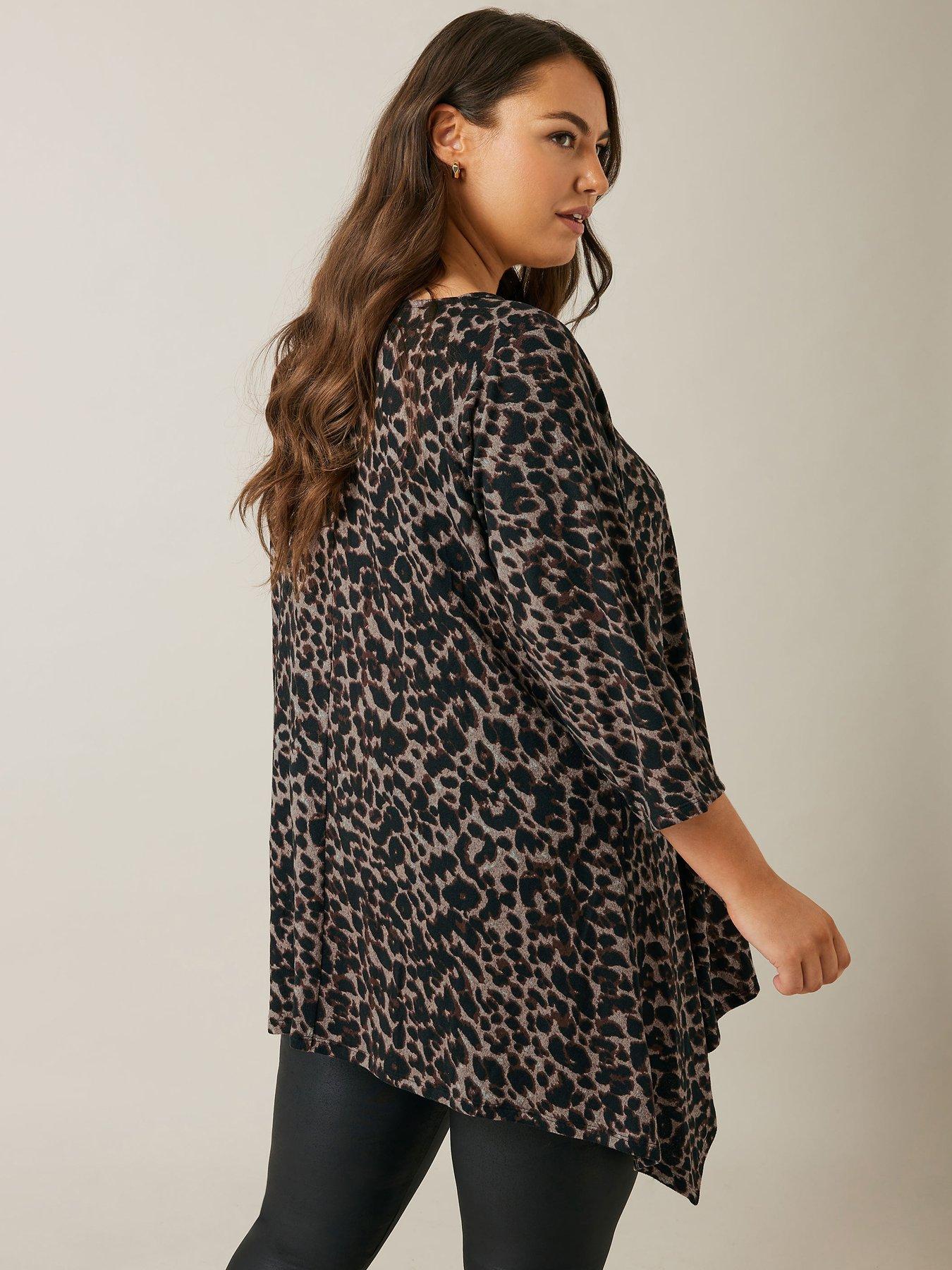 Image 2 of 4 of Evans Drop Pocket Tunic Top - Brown