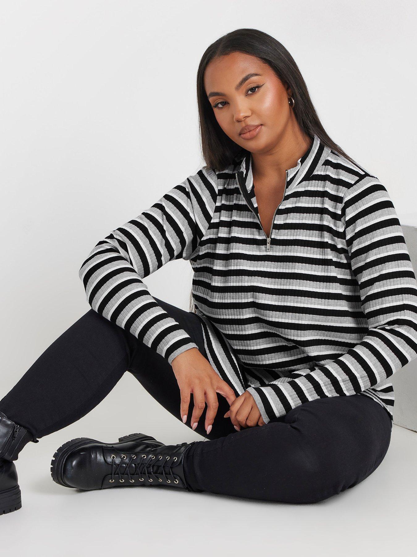 yours-curve-quarter-zip-rib-top