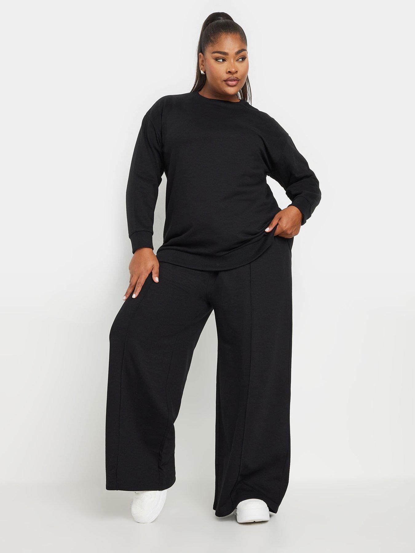 yours-curve-crew-neck-sweatshirt-with-wide-leg-jogger-set-blackback