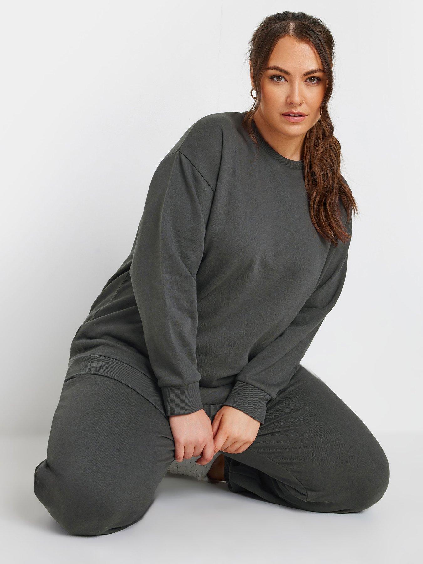 yours-curve-crew-neck-sweatshirt-grey