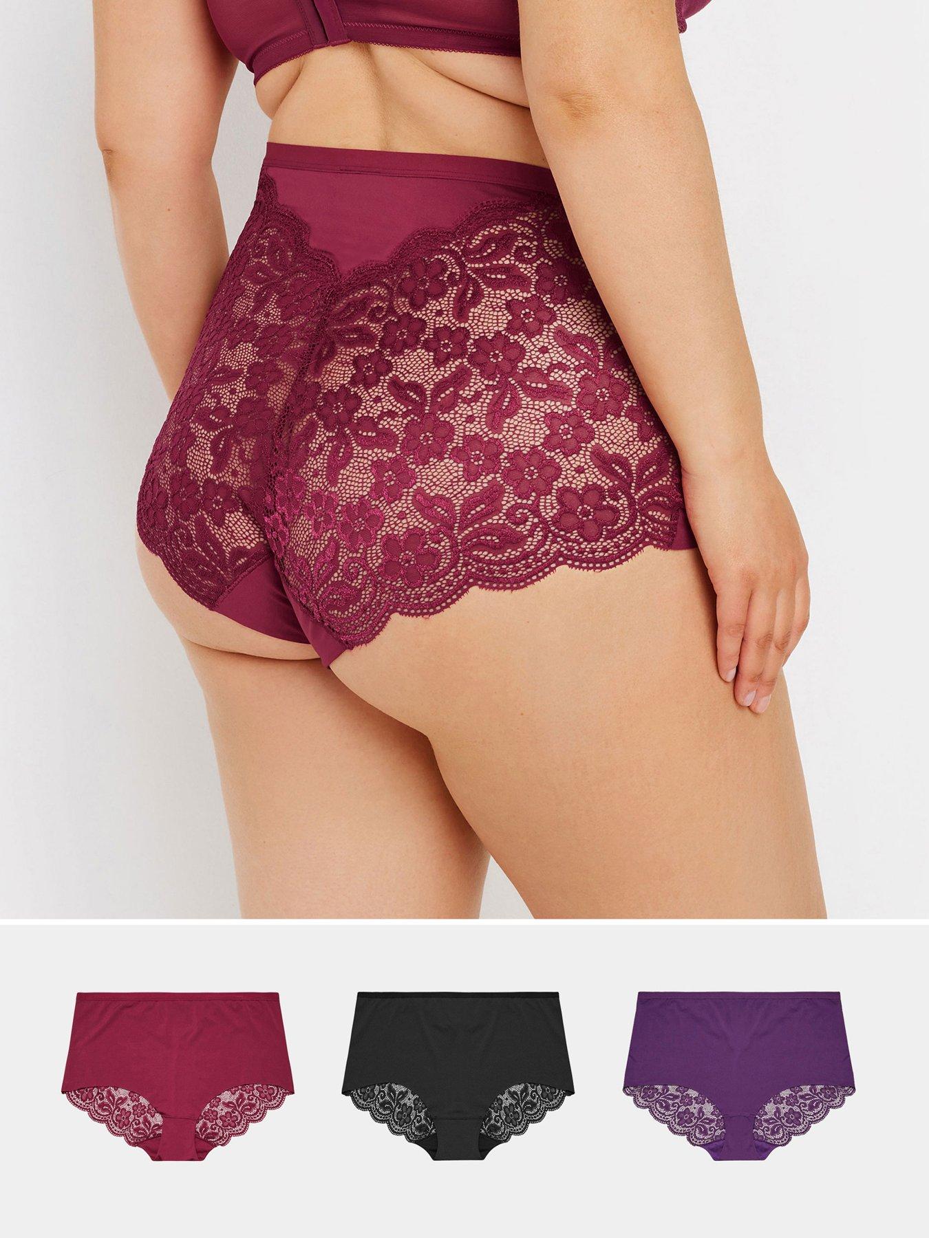 undefined Curve 3 Pack Lace Back Full Briefs