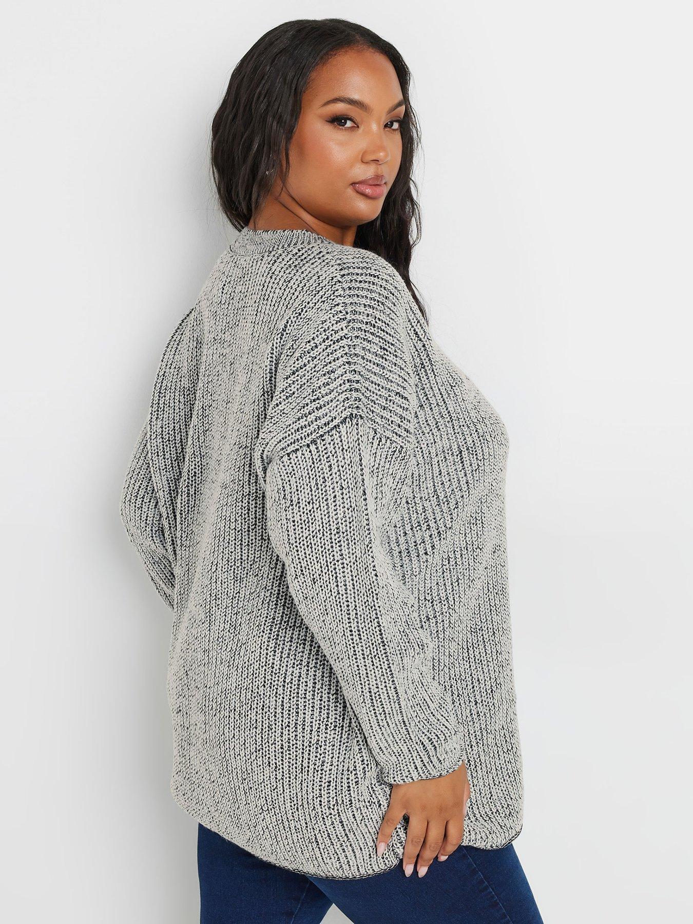 yours-curve-drop-shoulder-jumper-greystillFront