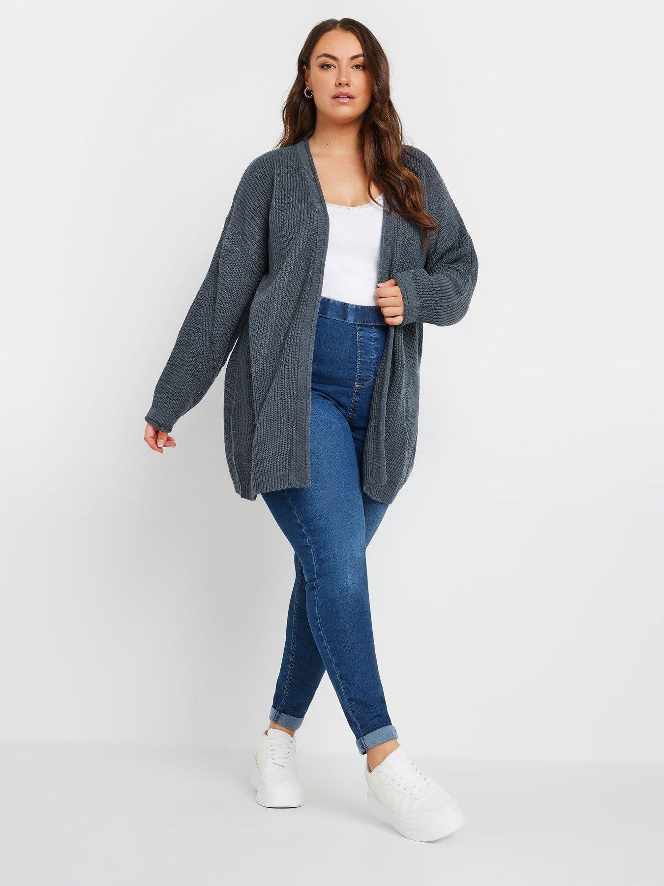 yours-curve-long-sleeve-cardigan-blueback