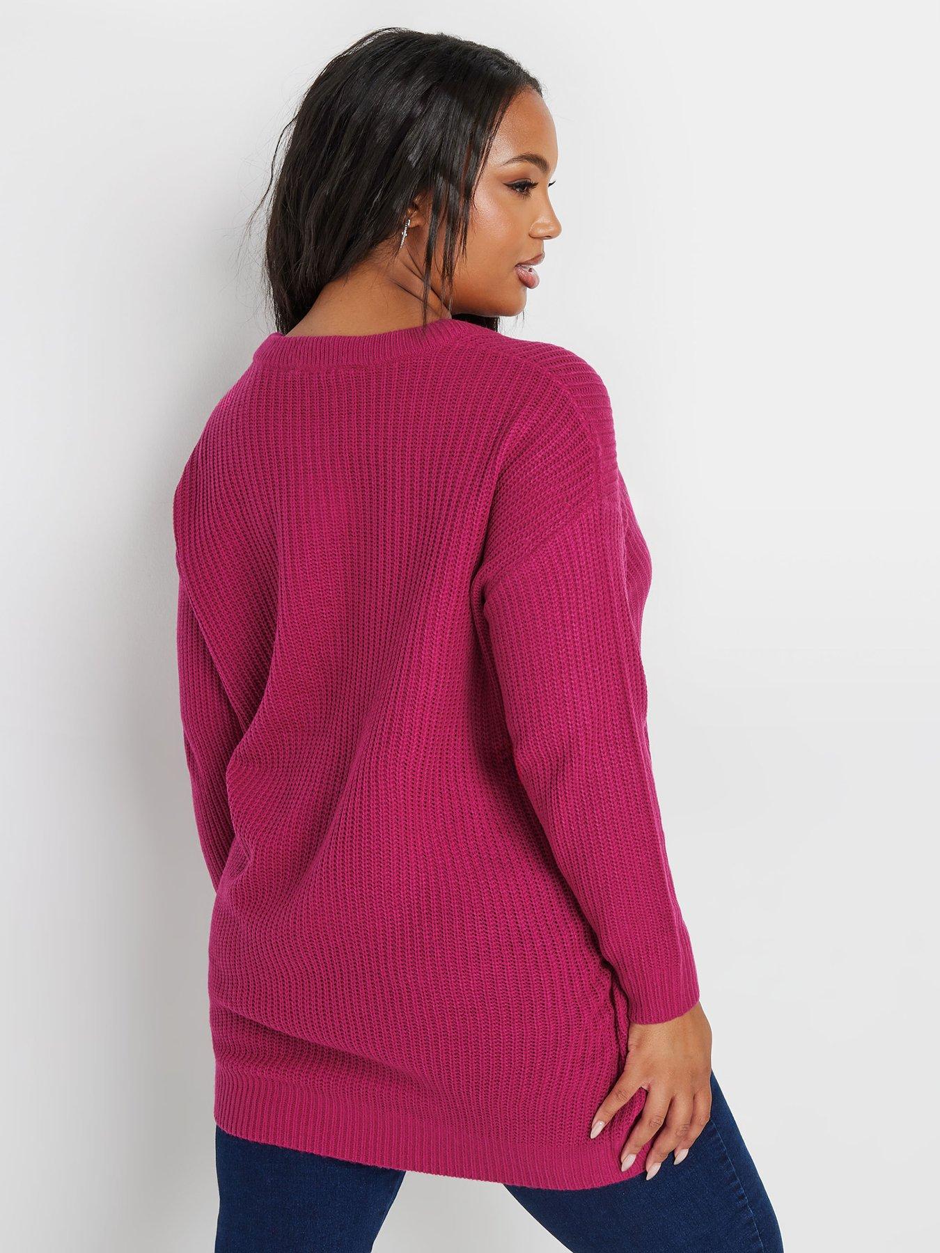 Image 2 of 4 of Yours Curve Essential Jumper - Pink