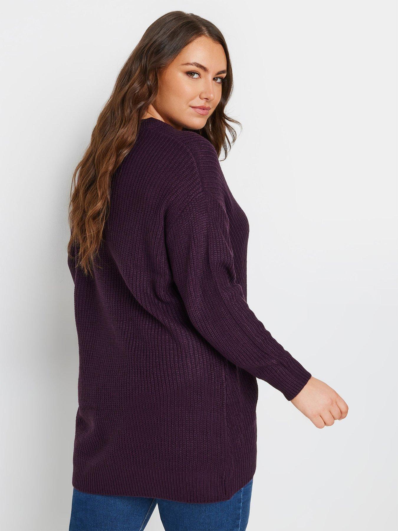 yours-curve-essential-jumper-purplestillFront