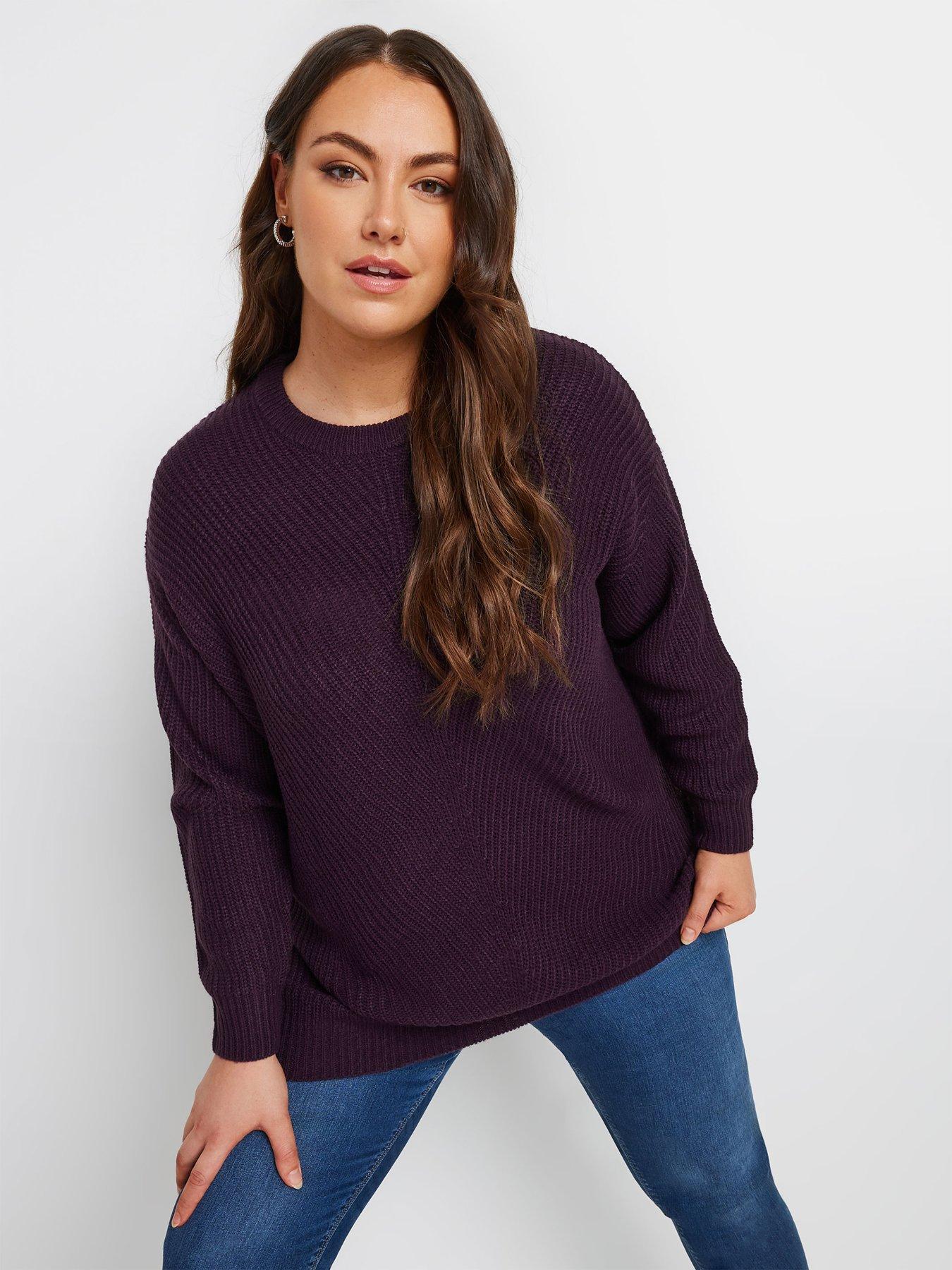 yours-curve-essential-jumper-purpleoutfit