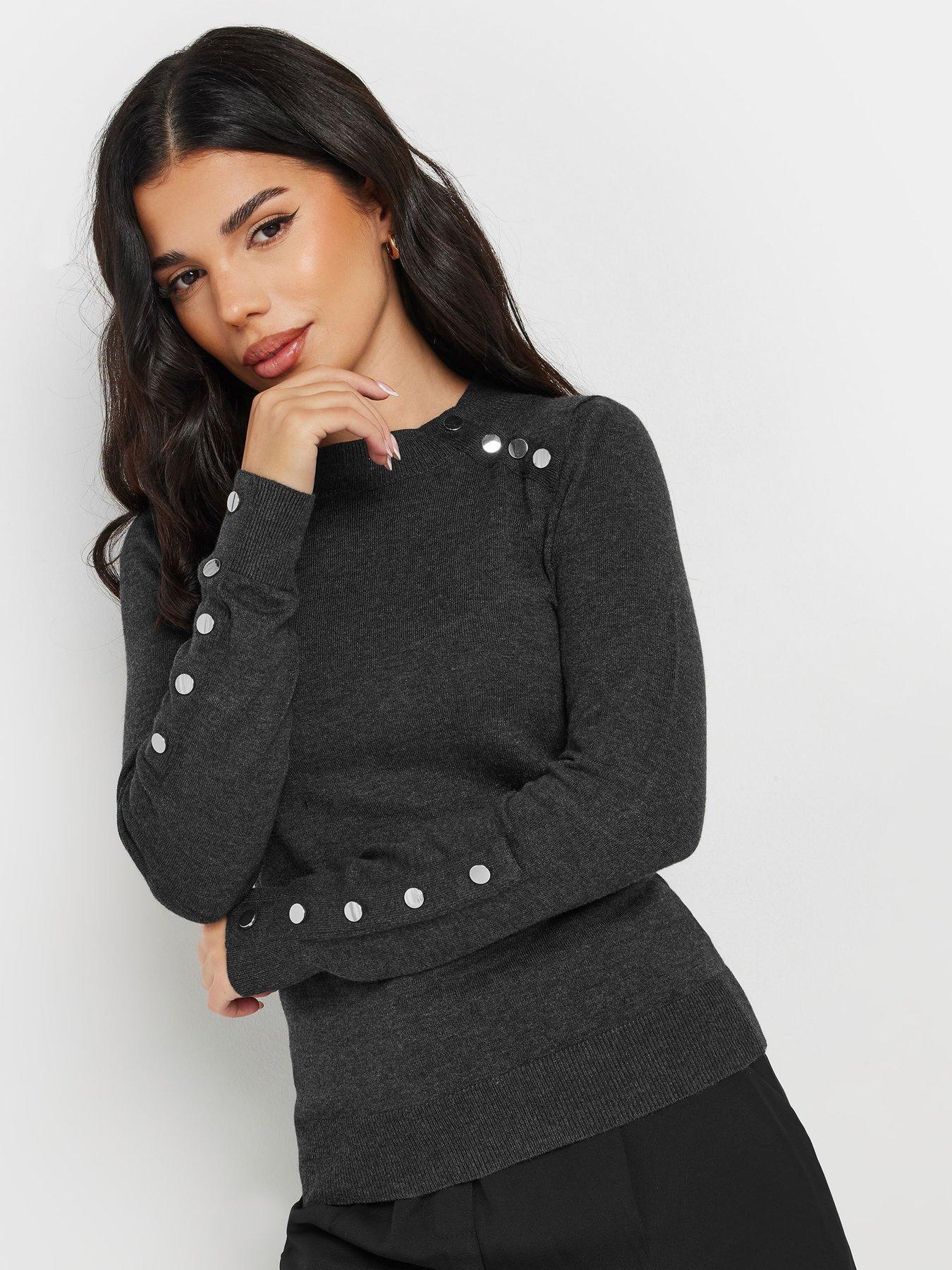 pixiegirl-petite-button-cuff-neck-jumper