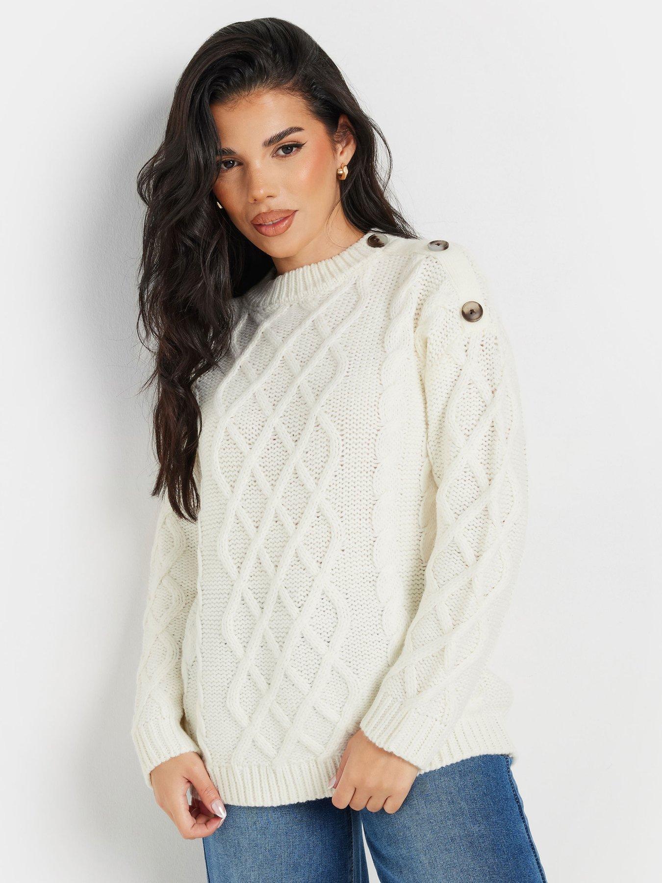 pixiegirl-petite-cable-button-jumper-ivory